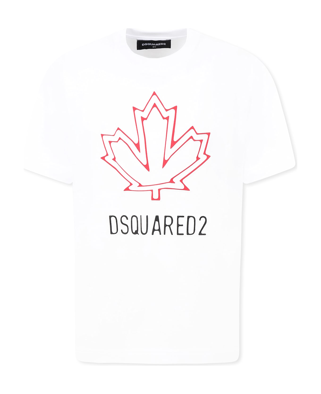 Dsquared2 White T-shirt For Boy With Logo - White