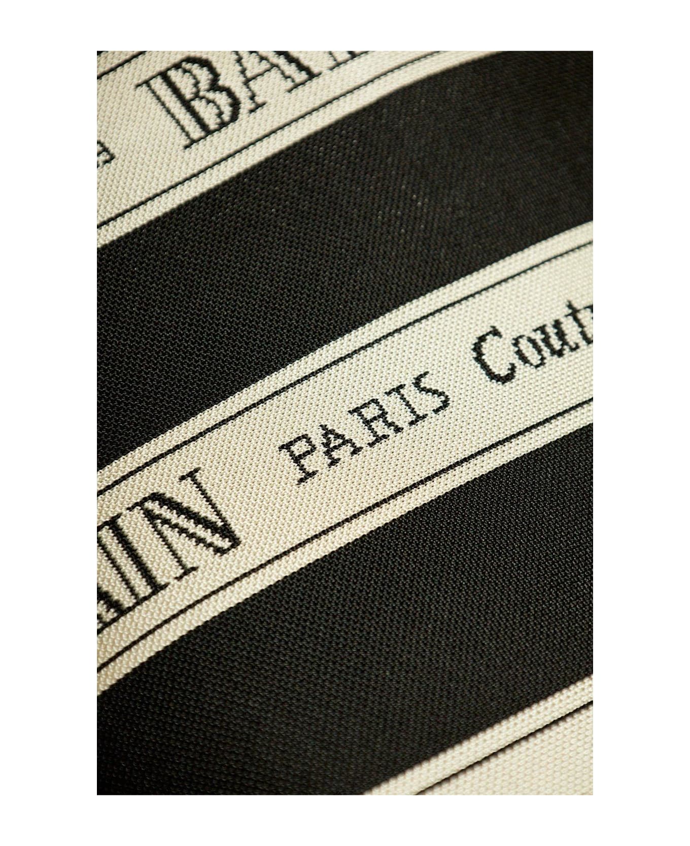 Balmain Ribbon Motif Short Jacquard Skirt - Black