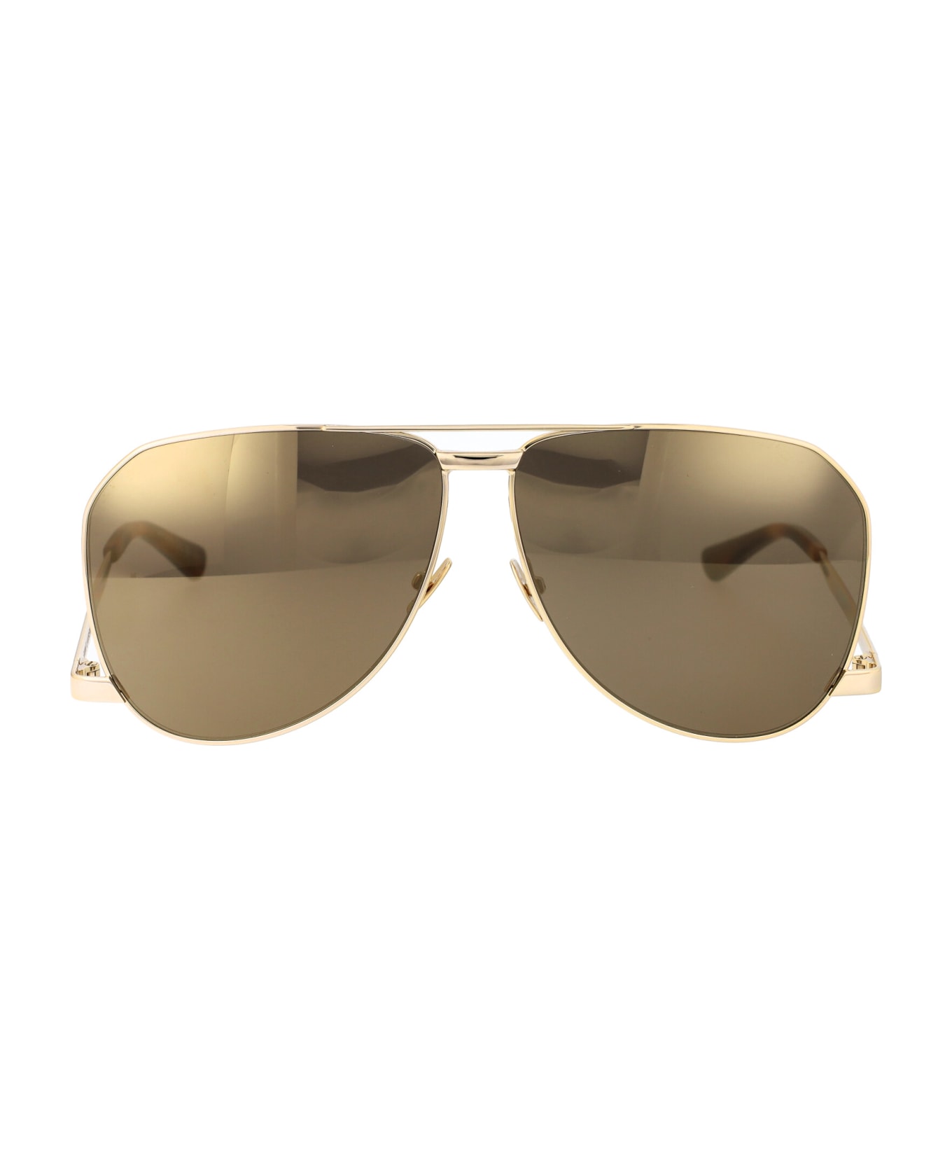 Saint Laurent Eyewear Sl 690 Dust Sunglasses - 004 GOLD GOLD BROWN