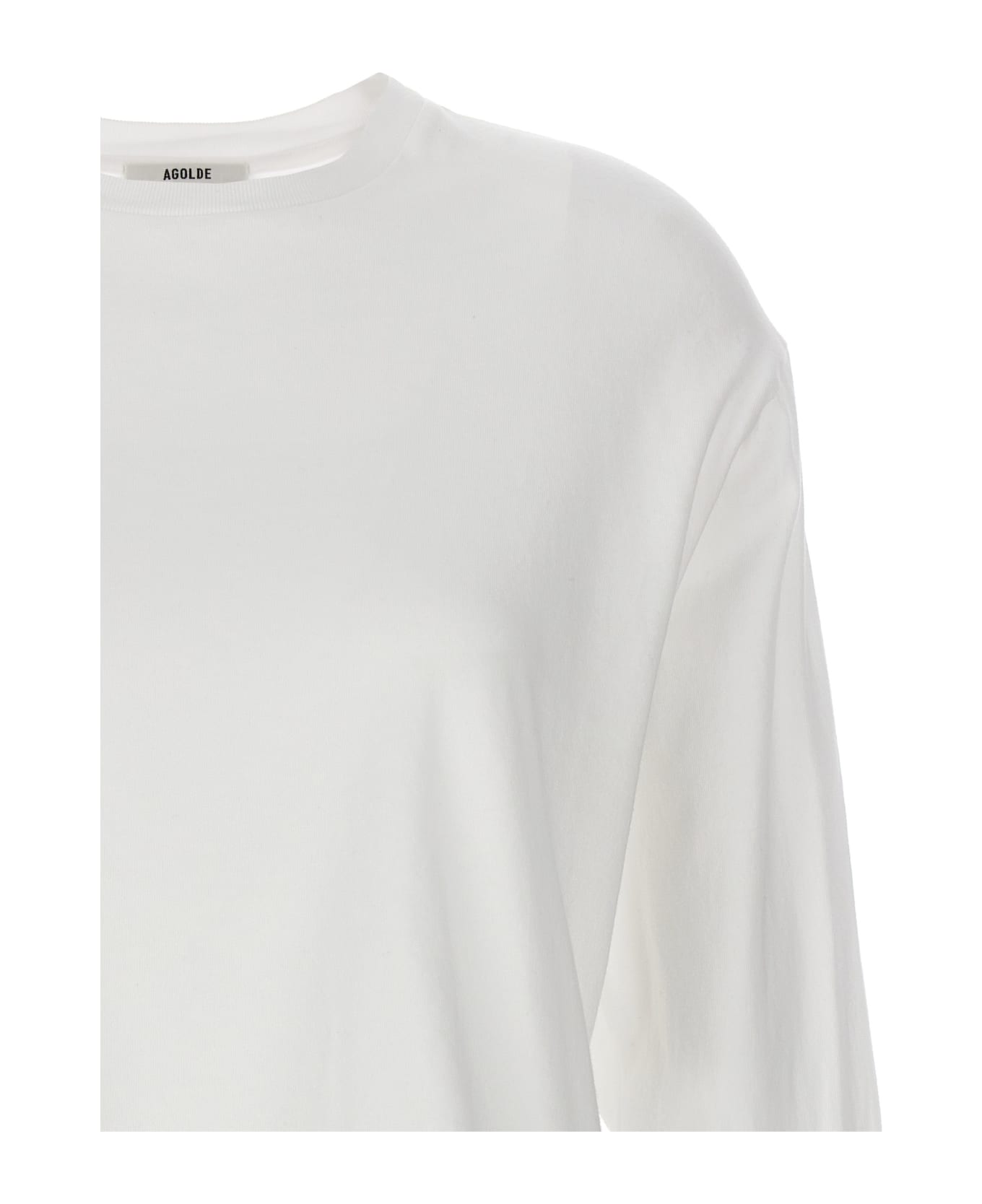 AGOLDE 'mason' Cropped T-shirt - White