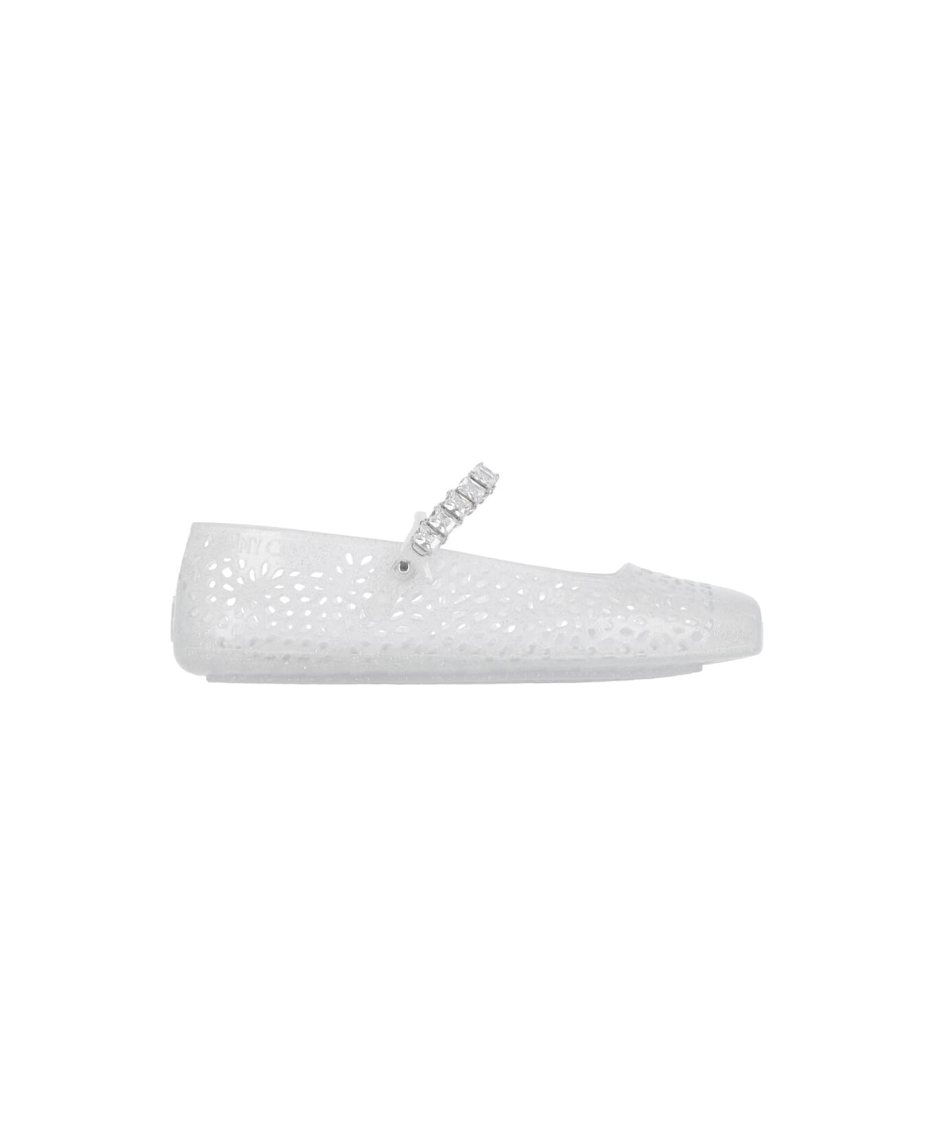 Jimmy Choo "mary Jane Jelly" Ballet Flats - Silver