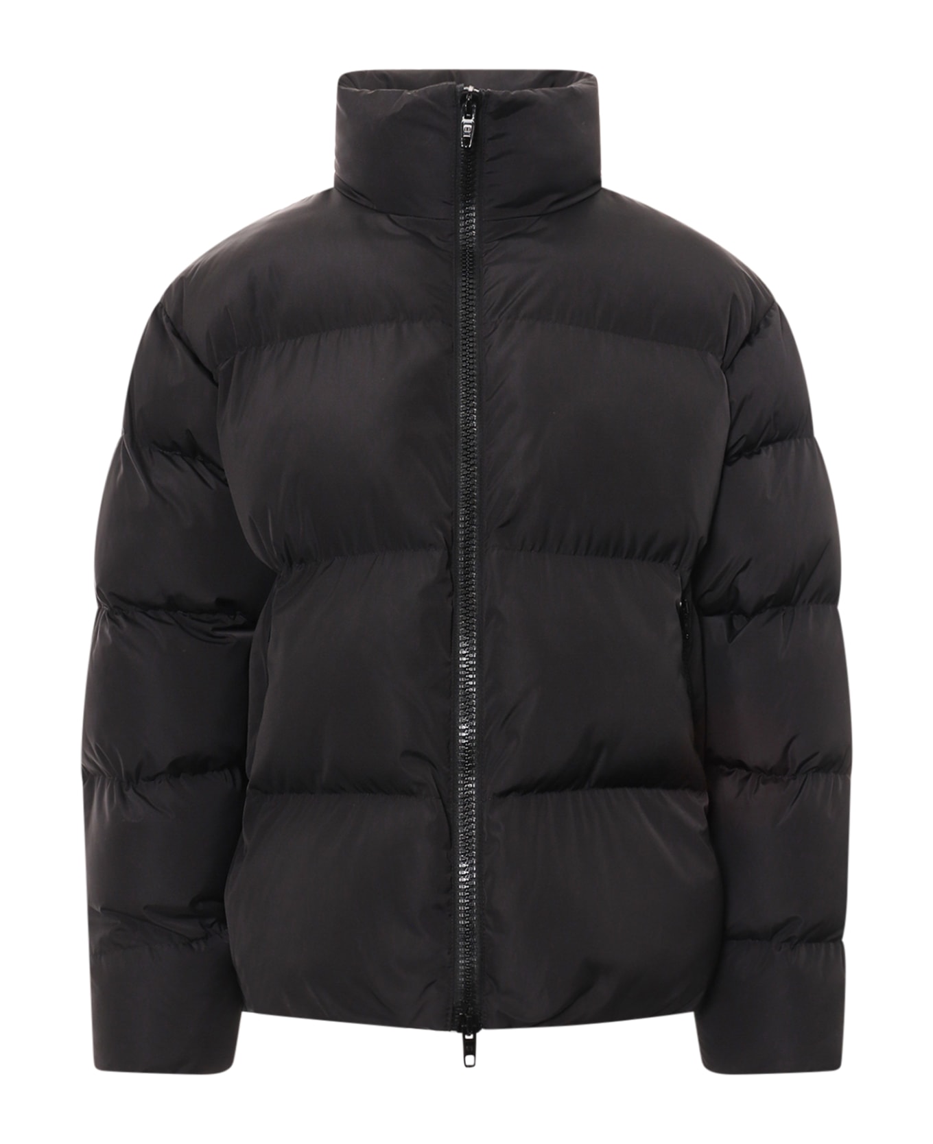 Balenciaga Quilted Down Jacket With Zip - Black