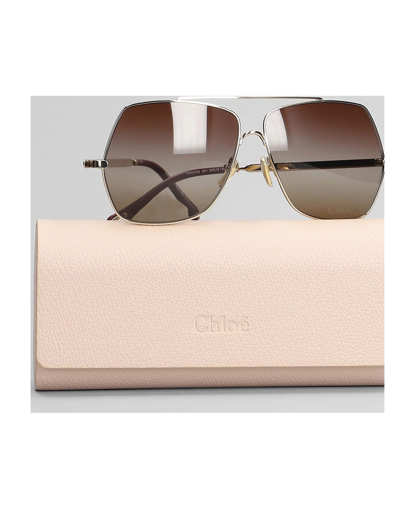 Chloé Sunglasses In Gold Metal Alloy - gold