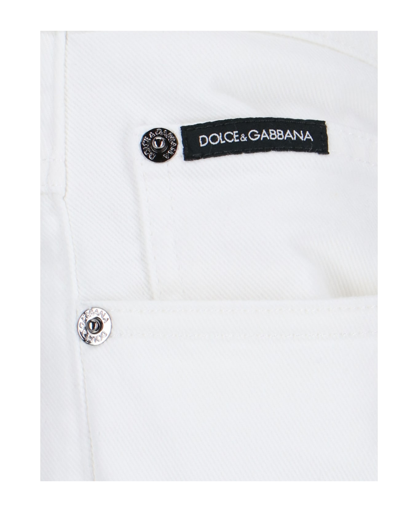 Dolce & Gabbana Straight Leg Jeans - White
