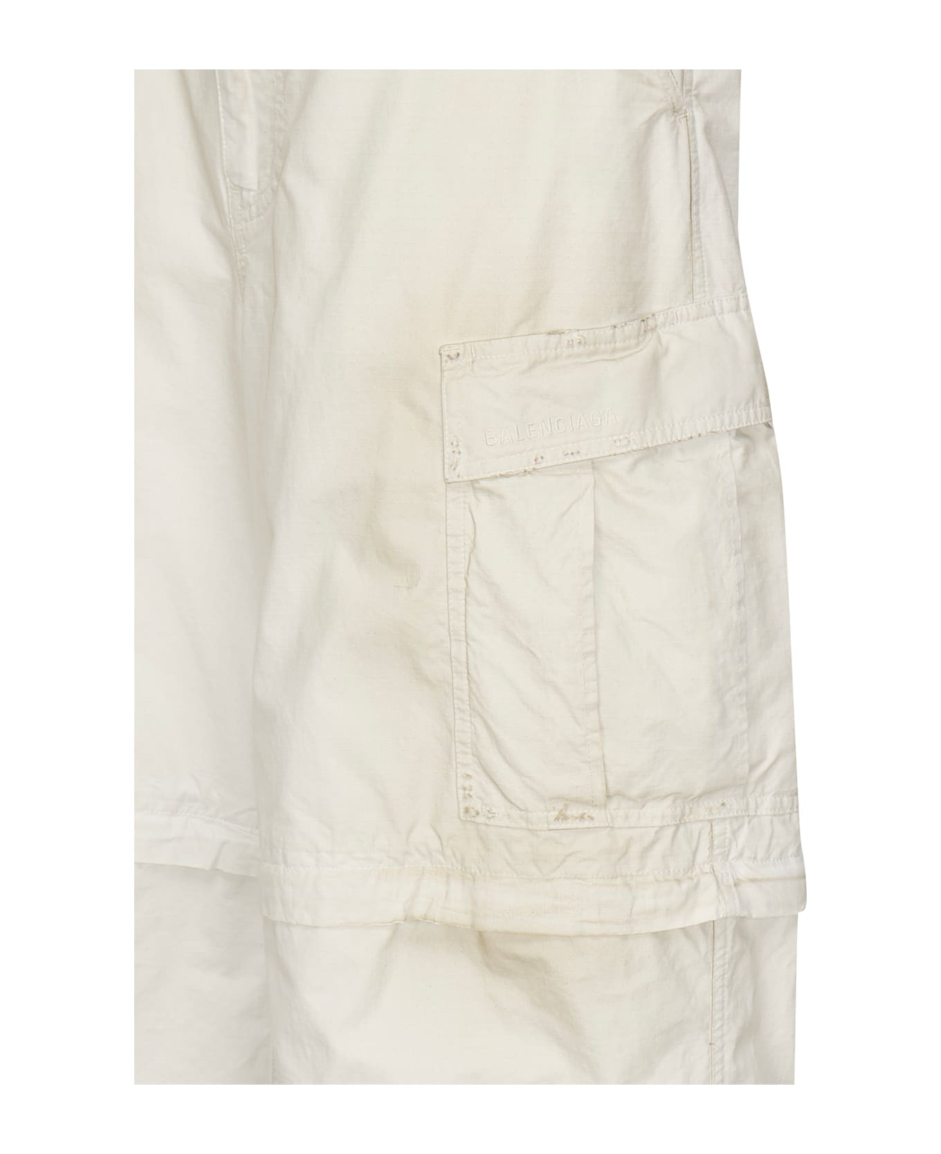 Balenciaga Cotton Cargo Pants - White
