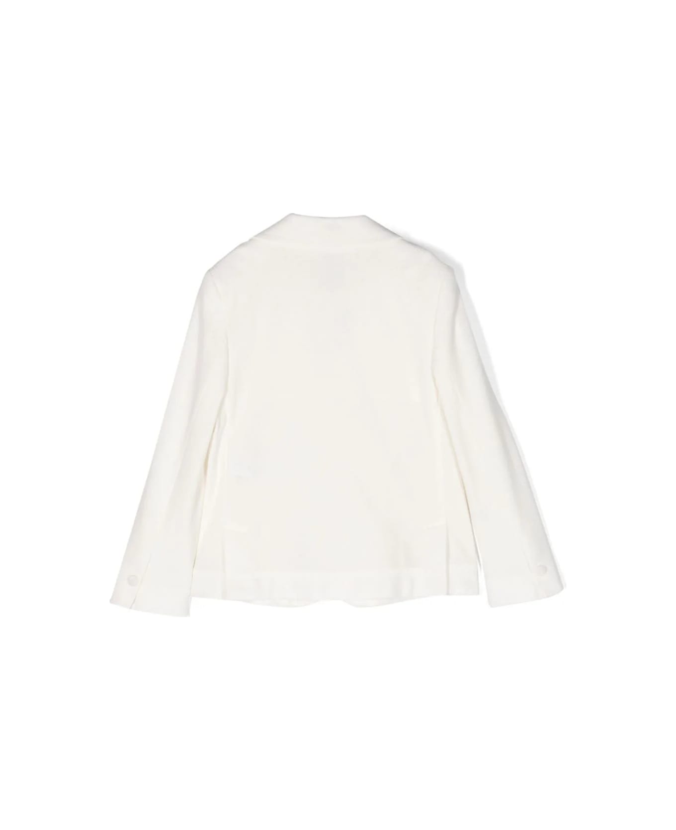 Fay Ivory Honeycomb Knitted Blazer - White コート＆ジャケット