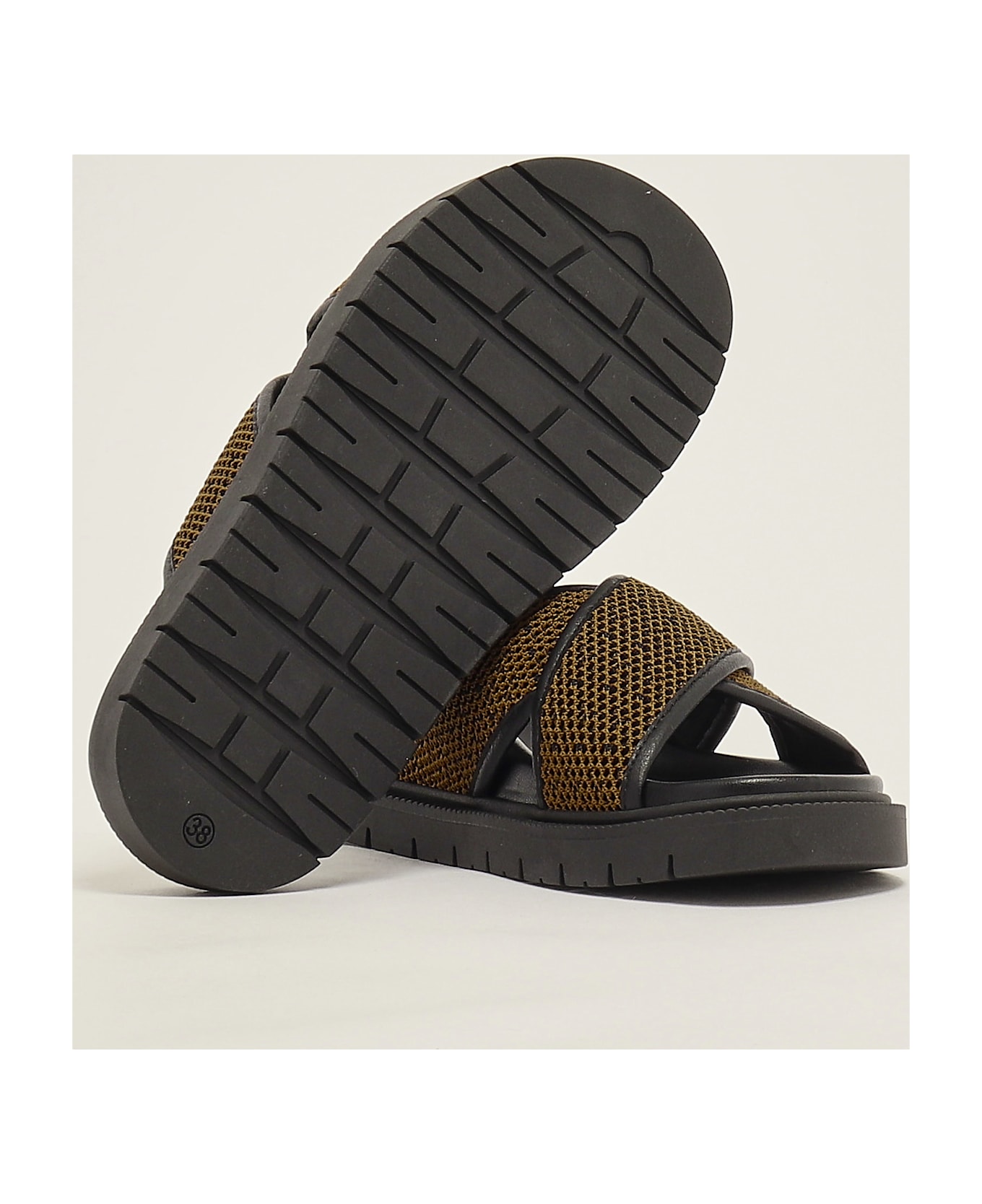 Max Mara Party Sandal - NERO-CAMMELLO サンダル