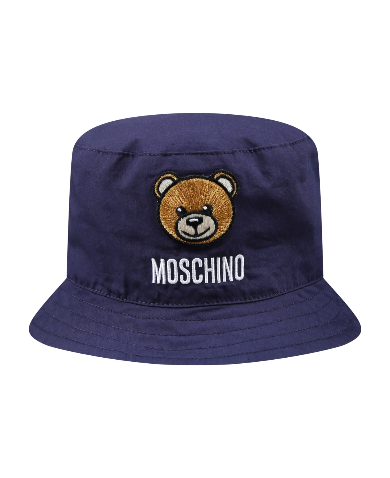 Moschino Blue Cloche For Baby Kids With Teddy Bear - Blue
