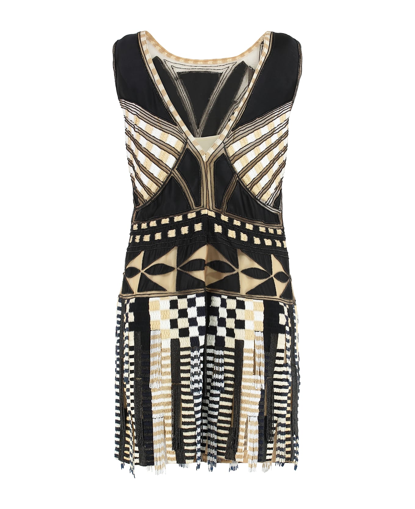 Alberta Ferretti Embroidered Mini Dress - black