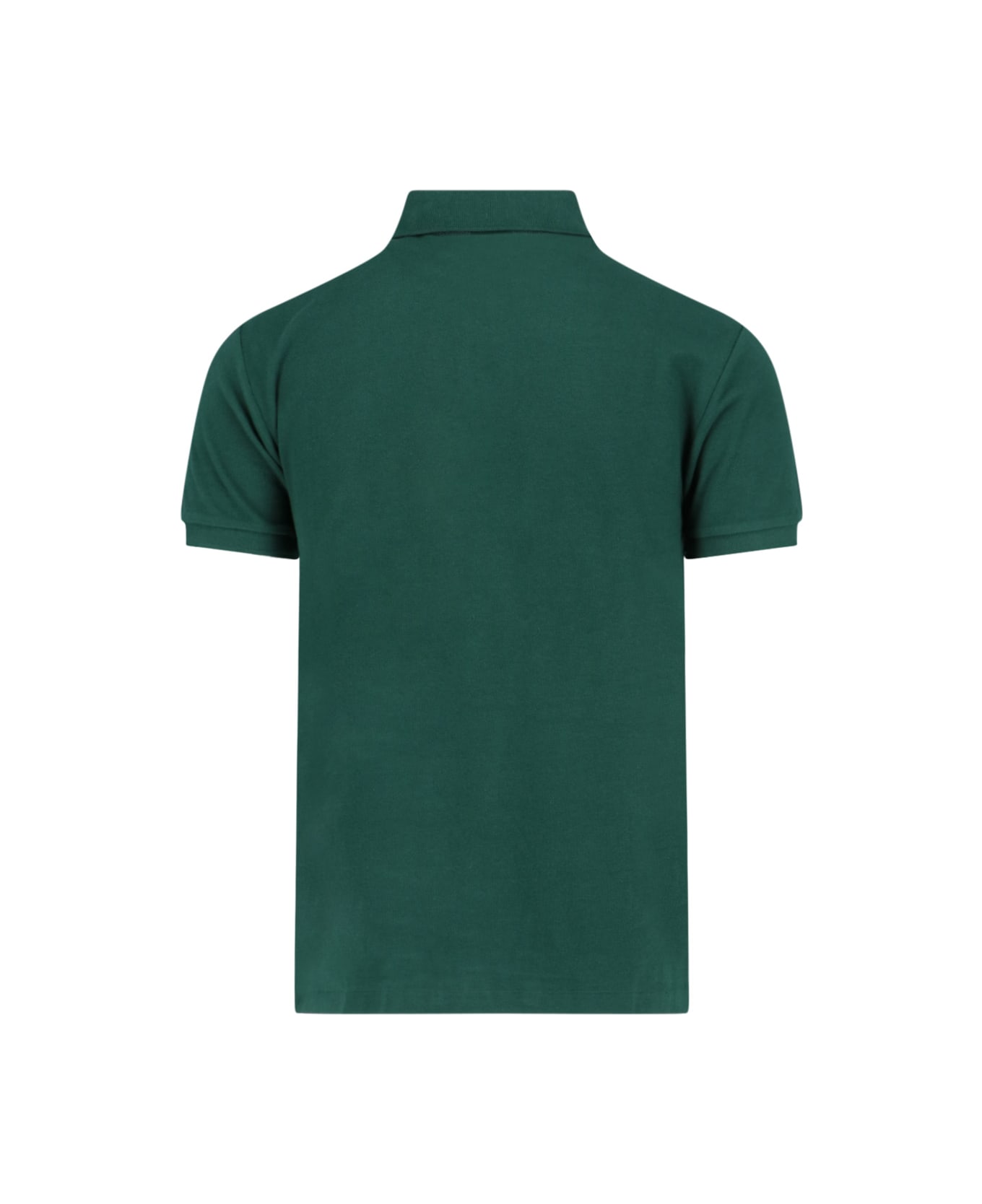 Ralph Lauren Forest Green And Red Slim-fit Piquet Polo Shirt - Green