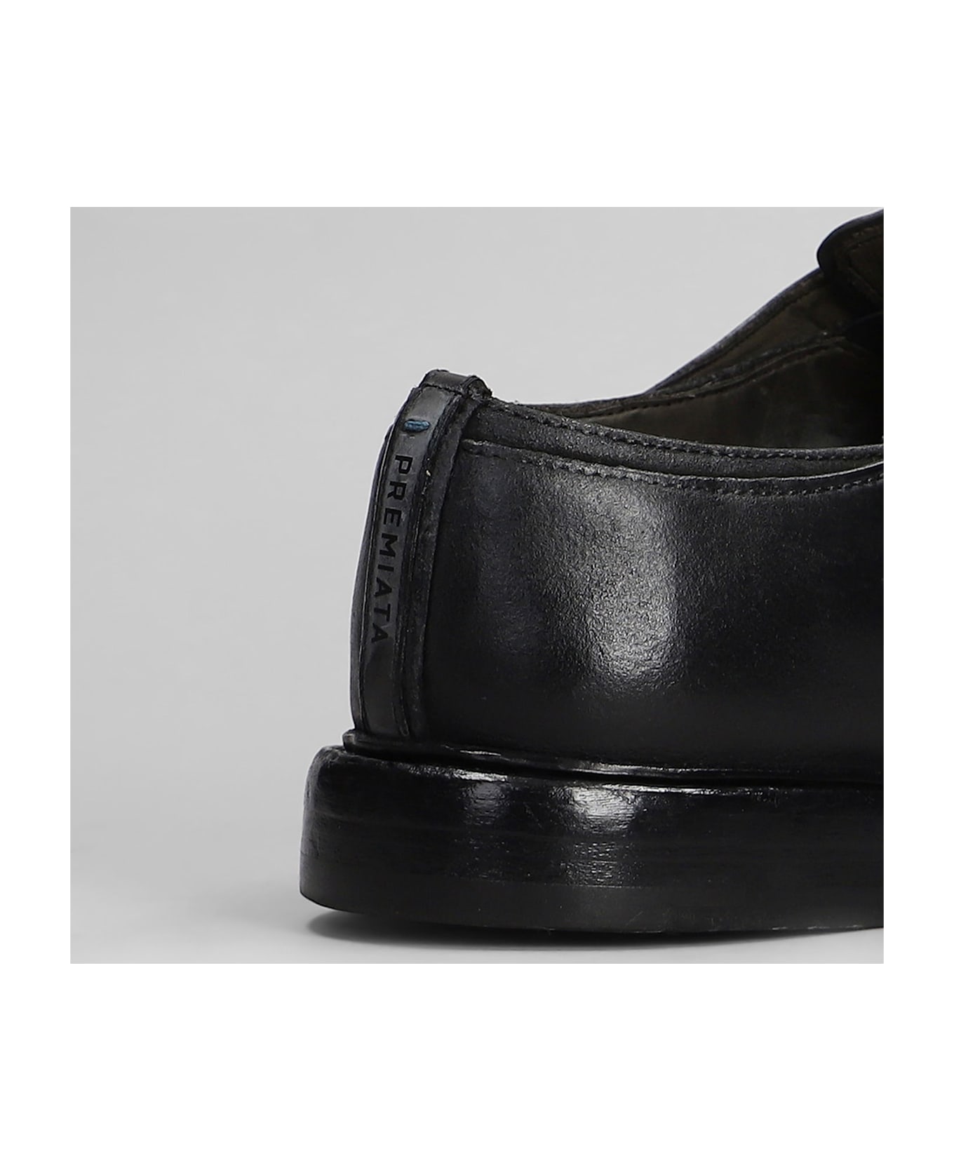 Premiata Lace Up Shoes In Black Leather - black