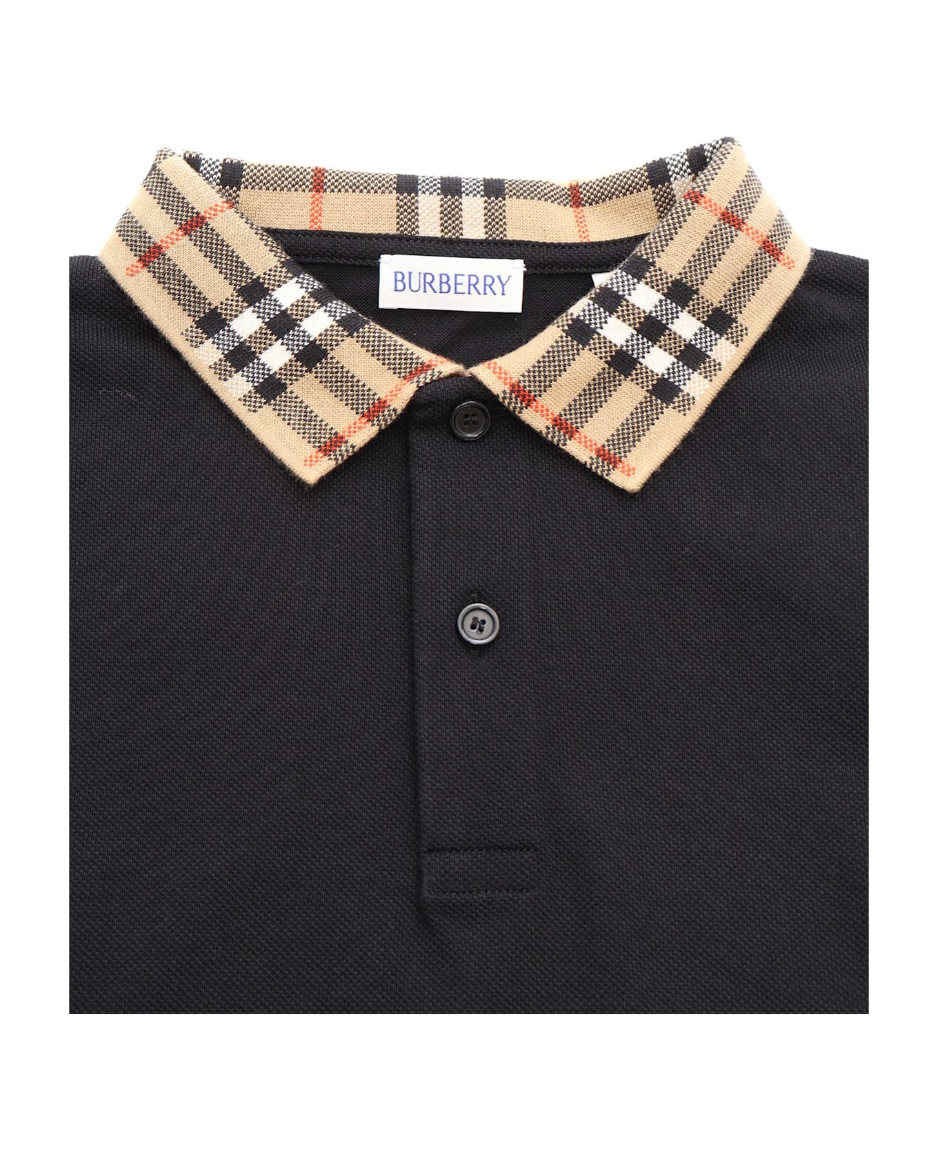 Burberry Kid Boy Polo Shirts - BLACK