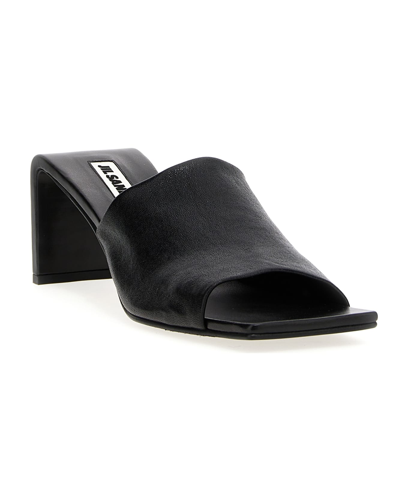 Jil Sander Black Leather Sandals - Black サンダル
