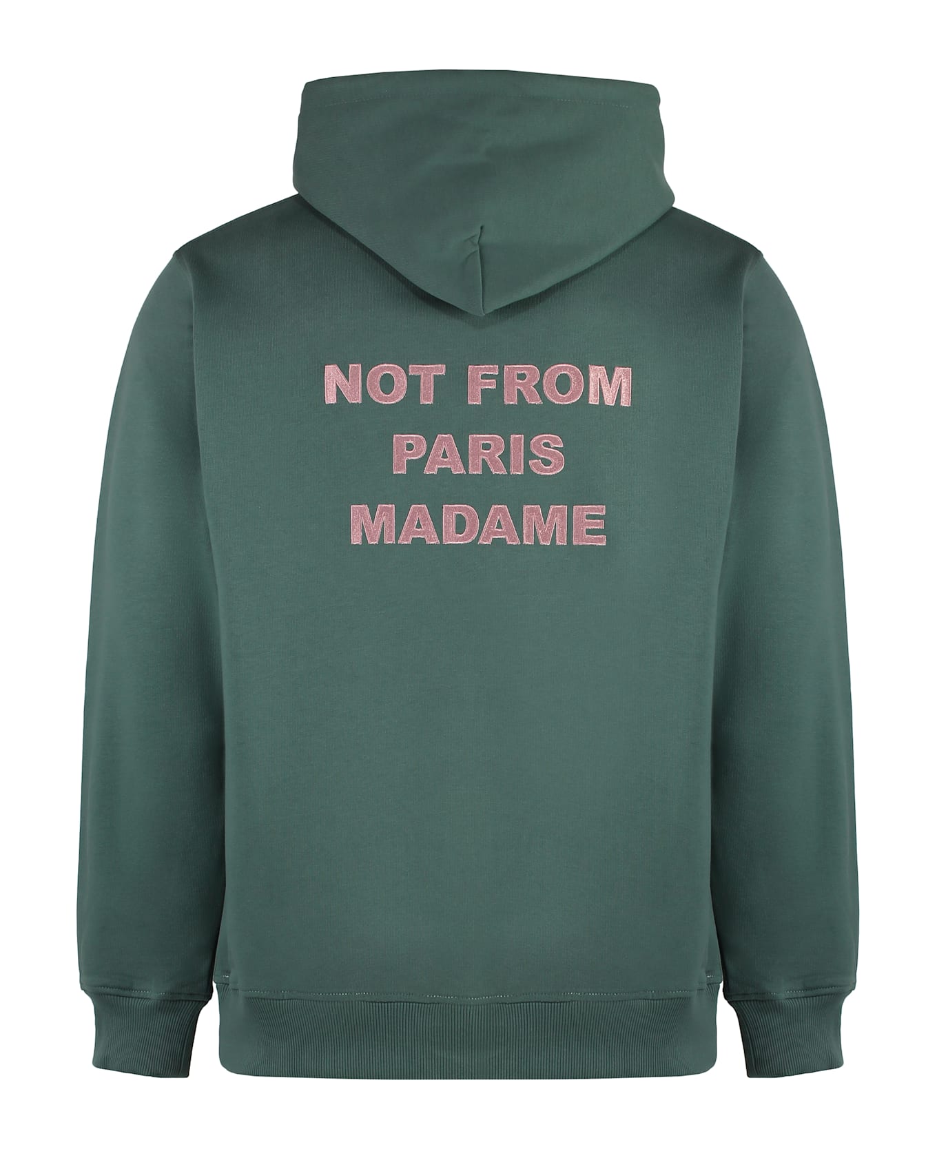 Drôle de Monsieur Slogan Hooded Sweatshirt - Green