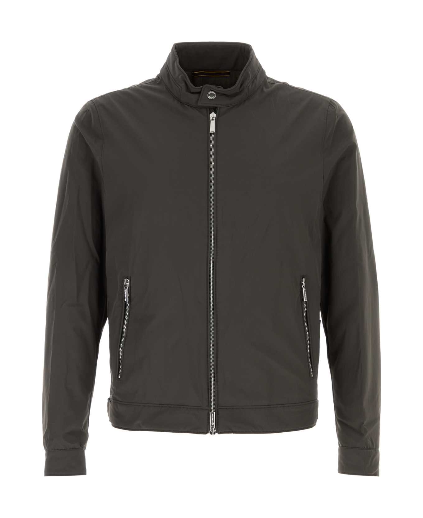 Moorer Charcoal Nylon Blend Vangi-kn Jacket - ASFALTO