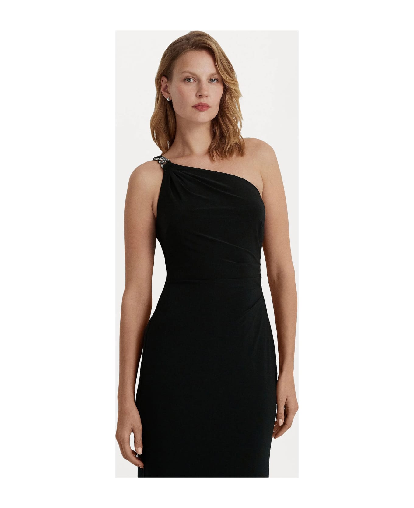 Ralph Lauren Belina One Shoulder Evening Dress - Black
