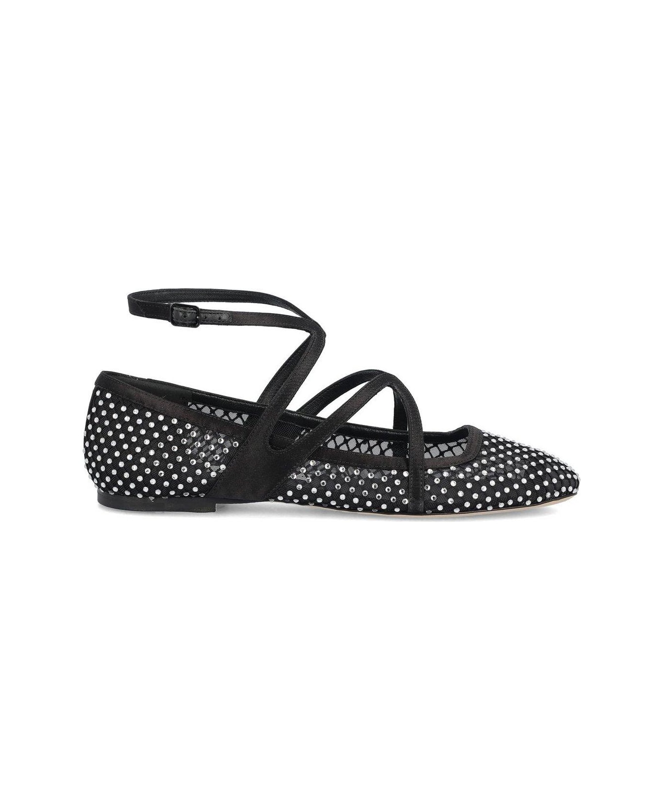 Jimmy Choo Astoria Ankle Strap Flats - Black