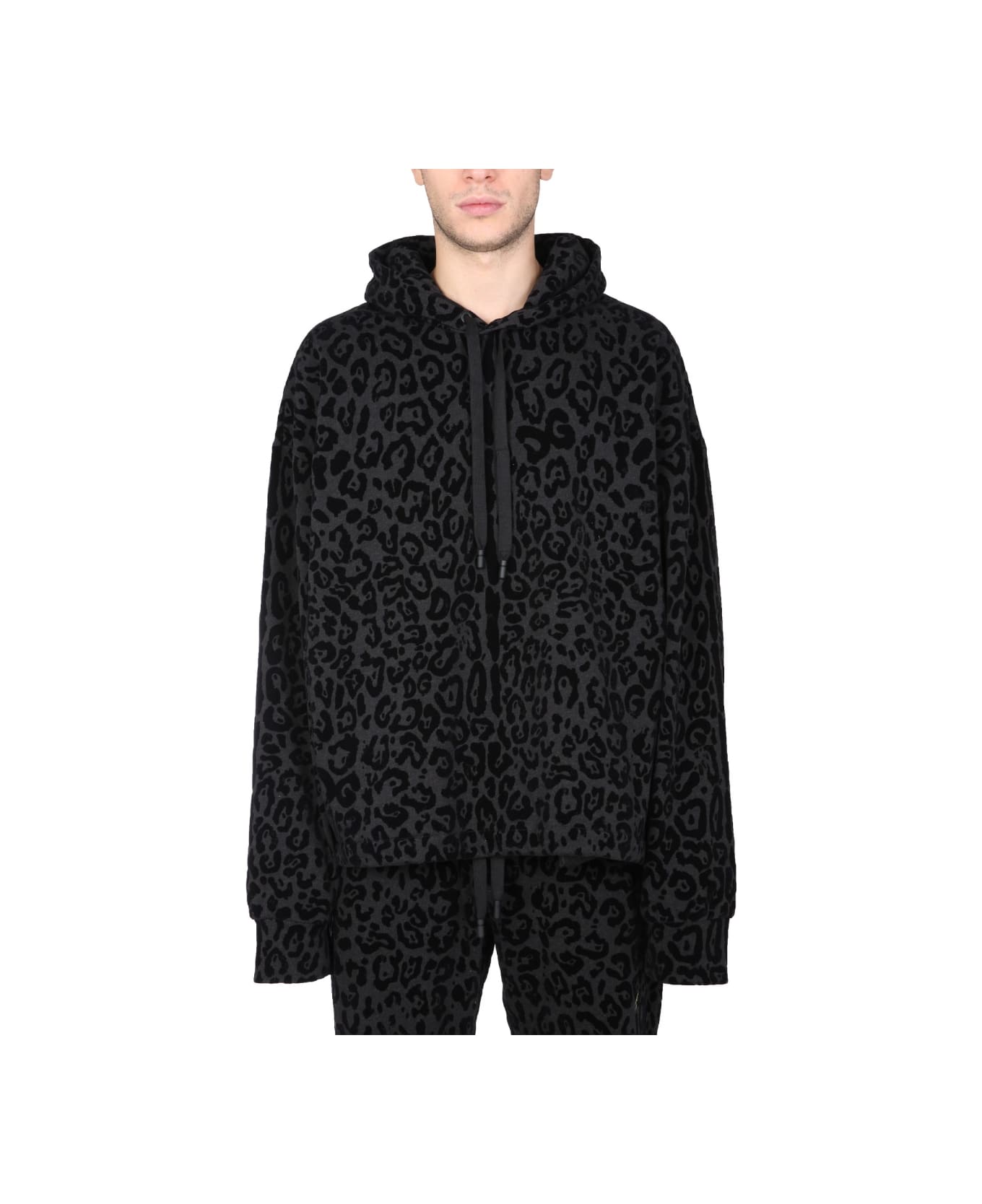 Dolce & Gabbana Sweatshirt With Leopard Print - ANIMALIER