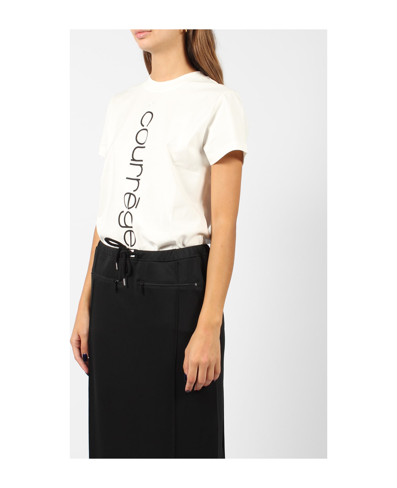 Courrèges Ac Straight Printed T-shirt - White Tシャツ