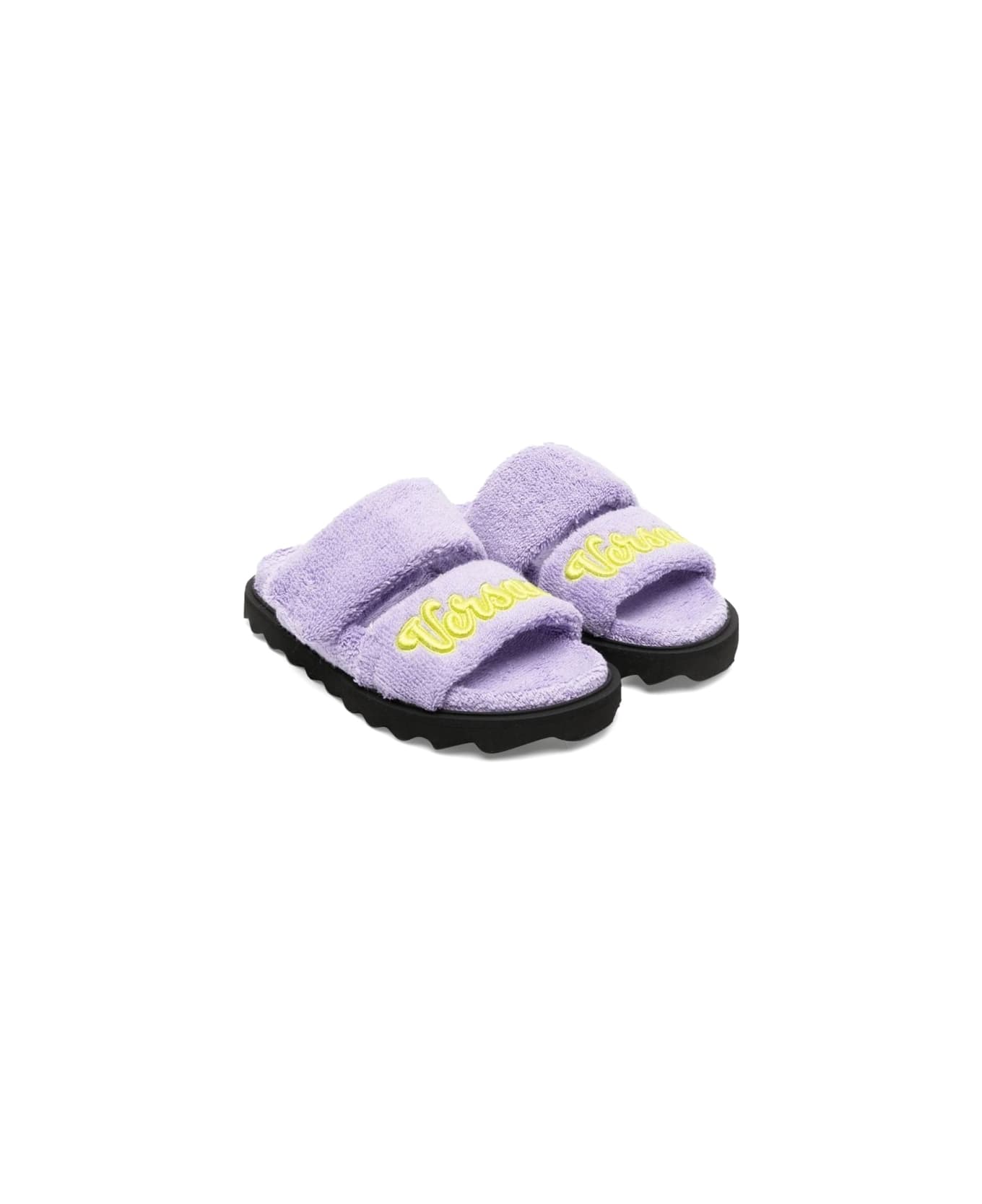 Versace Terry Slipper And Embroidery - LILAC