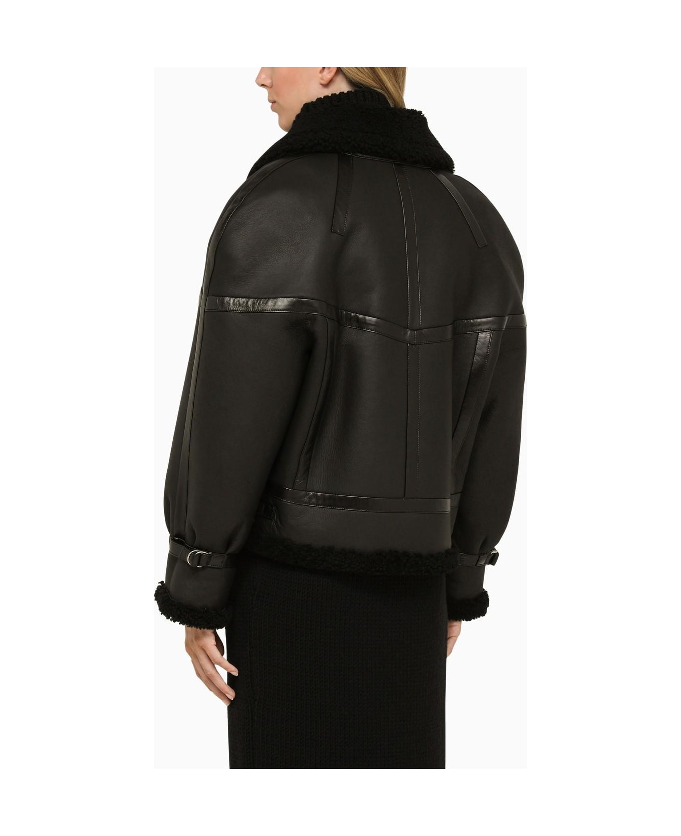 Saint Laurent Black Leather Jacket - Black
