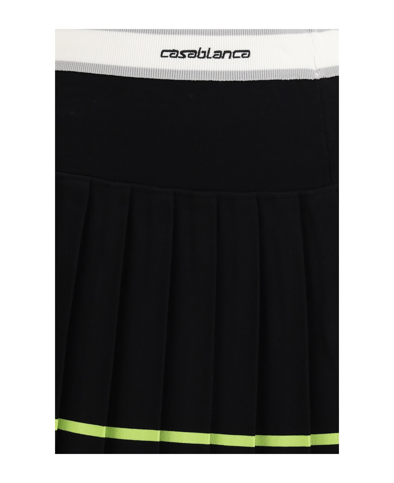 Casablanca Striped Pleated Skirt