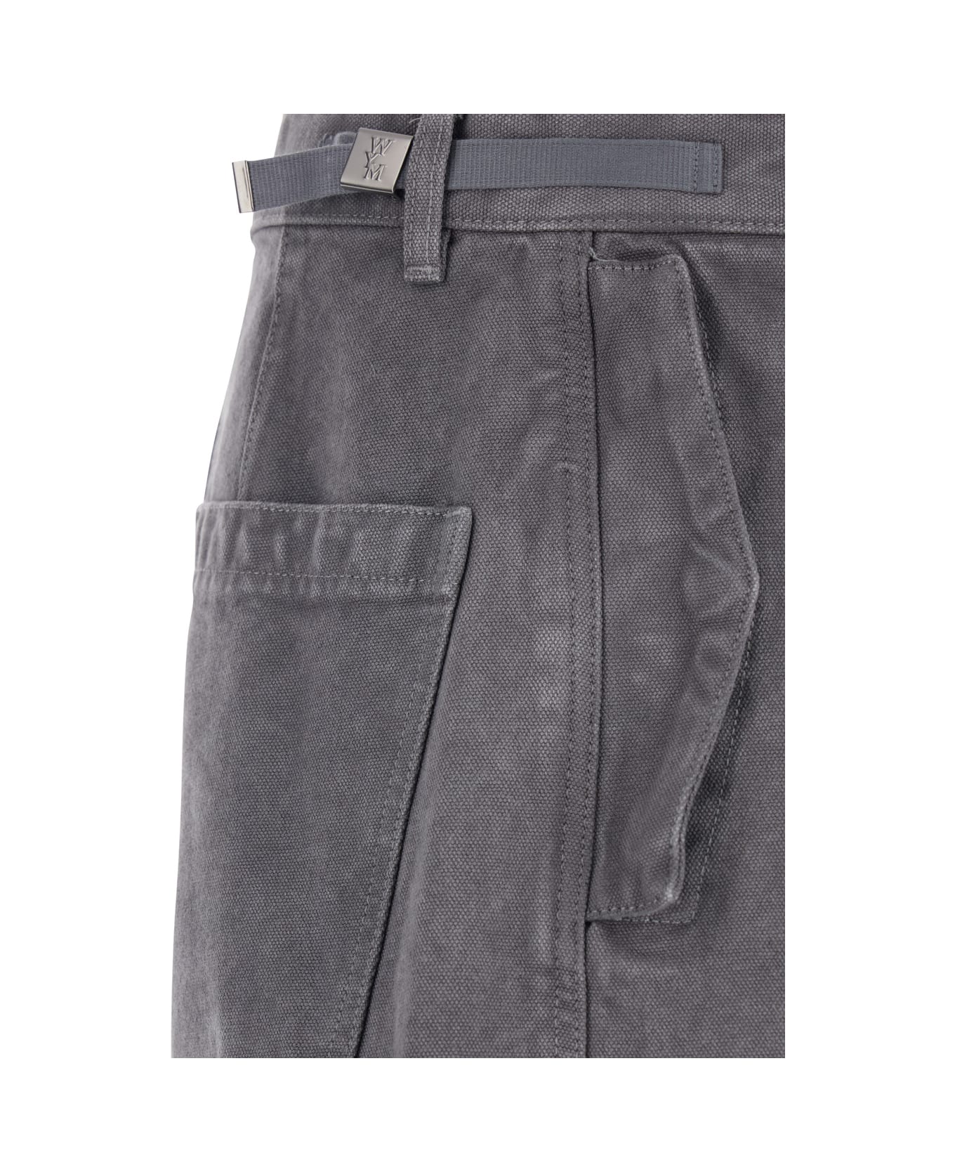 WOOYOUNGMI Grey Pants With Belt Loops In Cotton Man - Grey