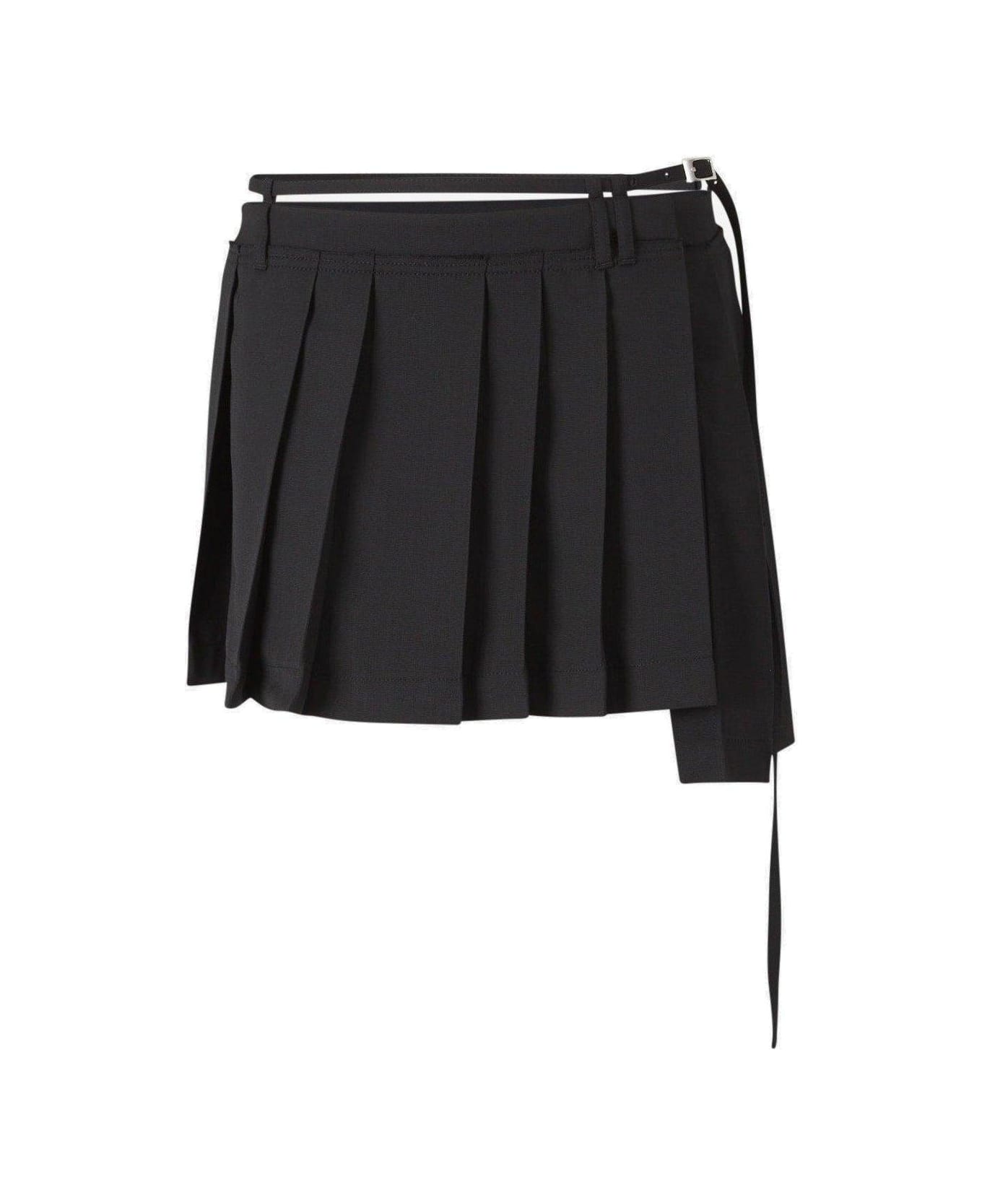 Acne Studios Low-rise Pleated Mini Skirt - 900 BLACK