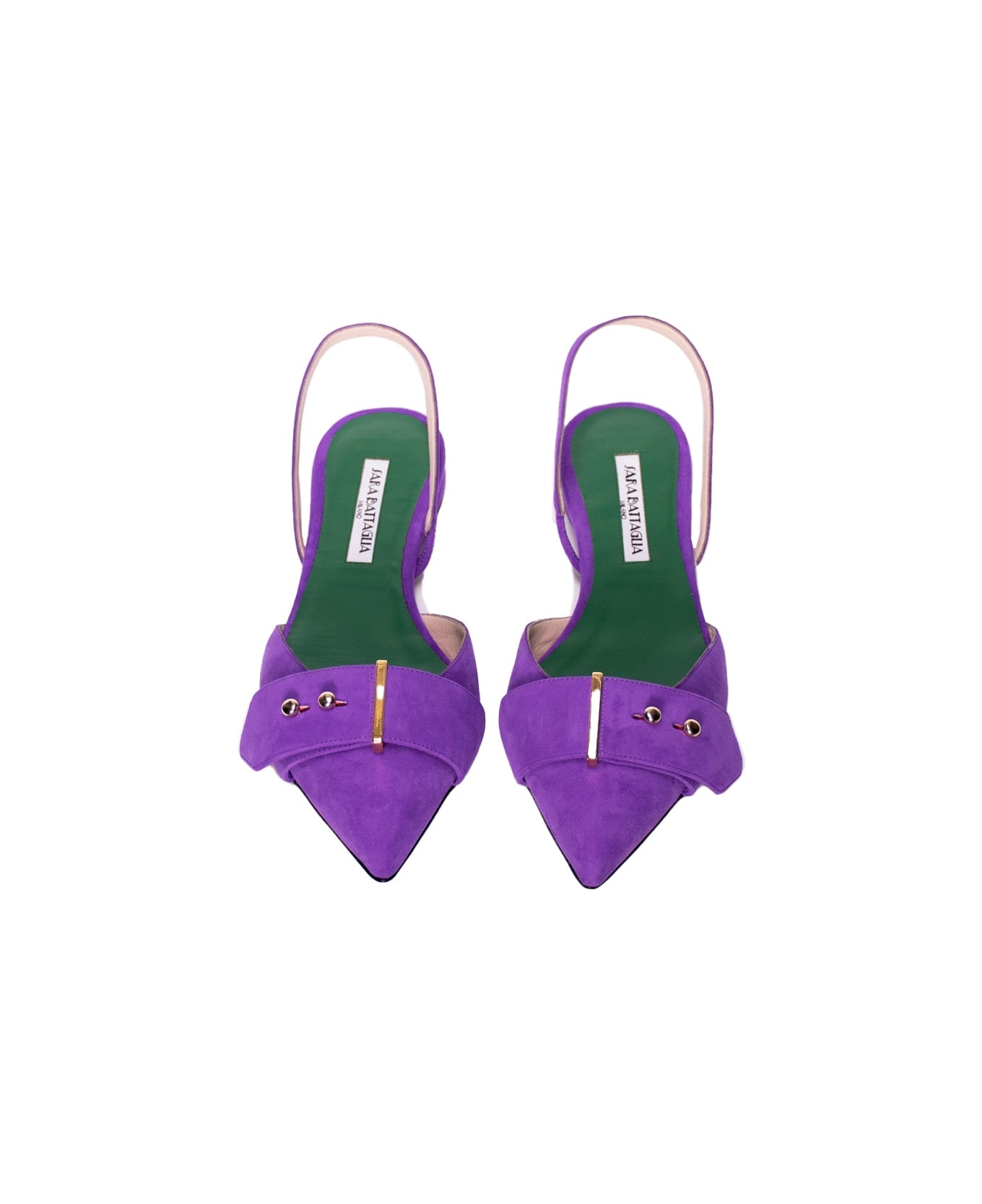 Sara Battaglia Electra Flat Shoes - Violet