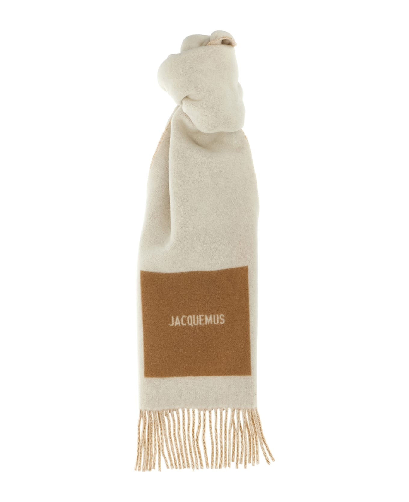 Jacquemus 
l
echarpe Rond Carré
 Scarf - Beige