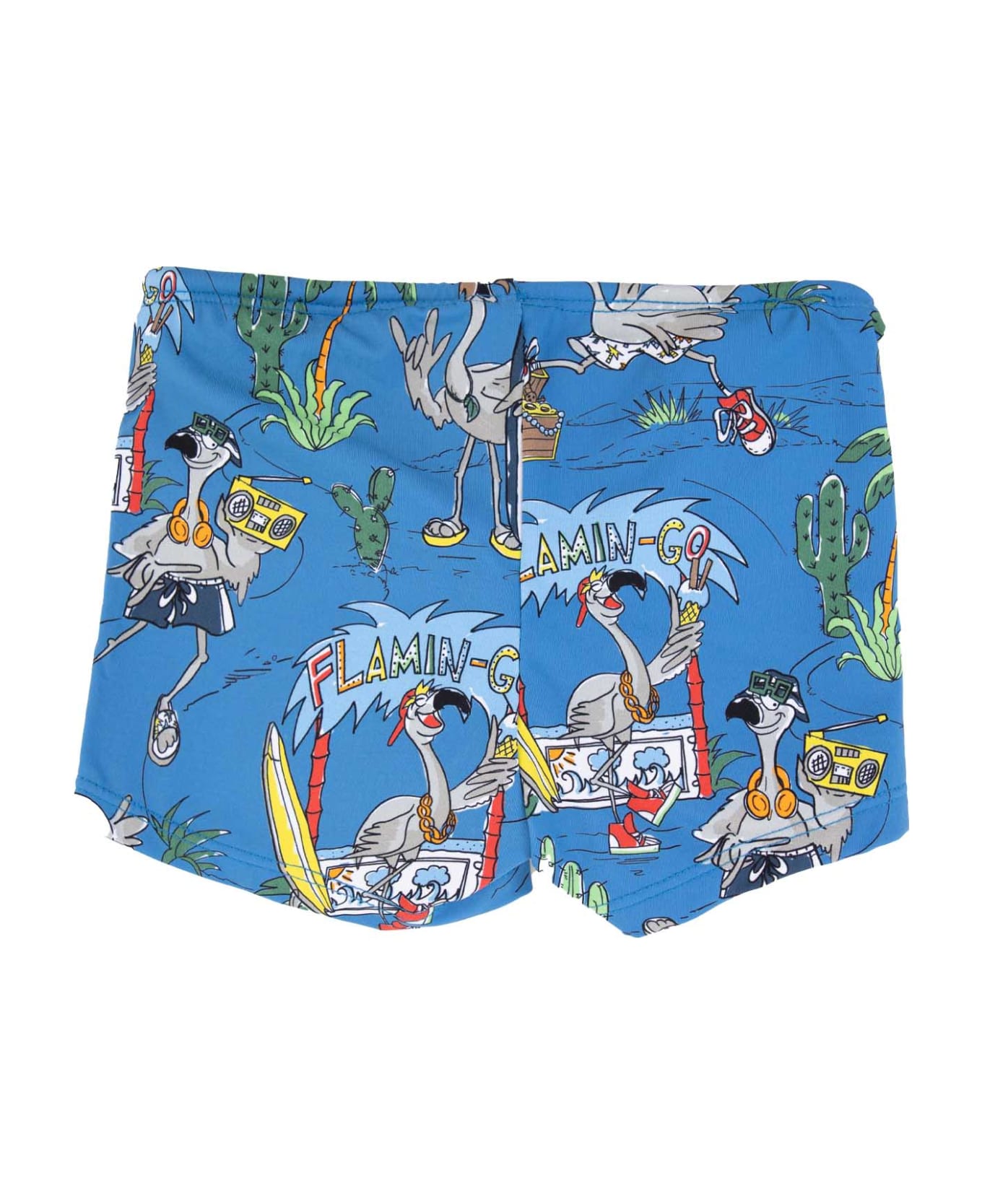 Stella McCartney Kids Flamingo Land Swim Shorts - Blue 水着