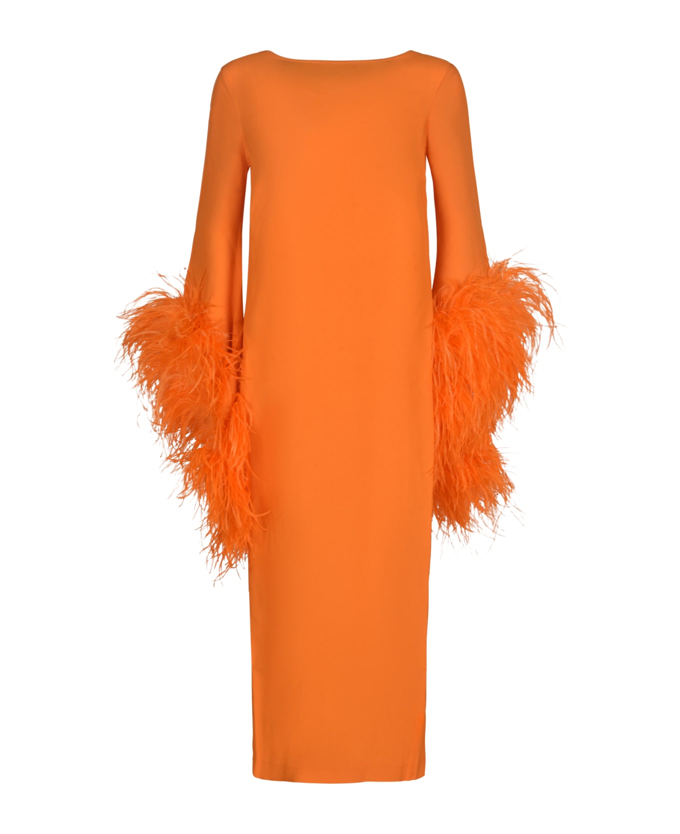 Taller Marmo Fringe Applique Long-sleeved Dress - Mandarin