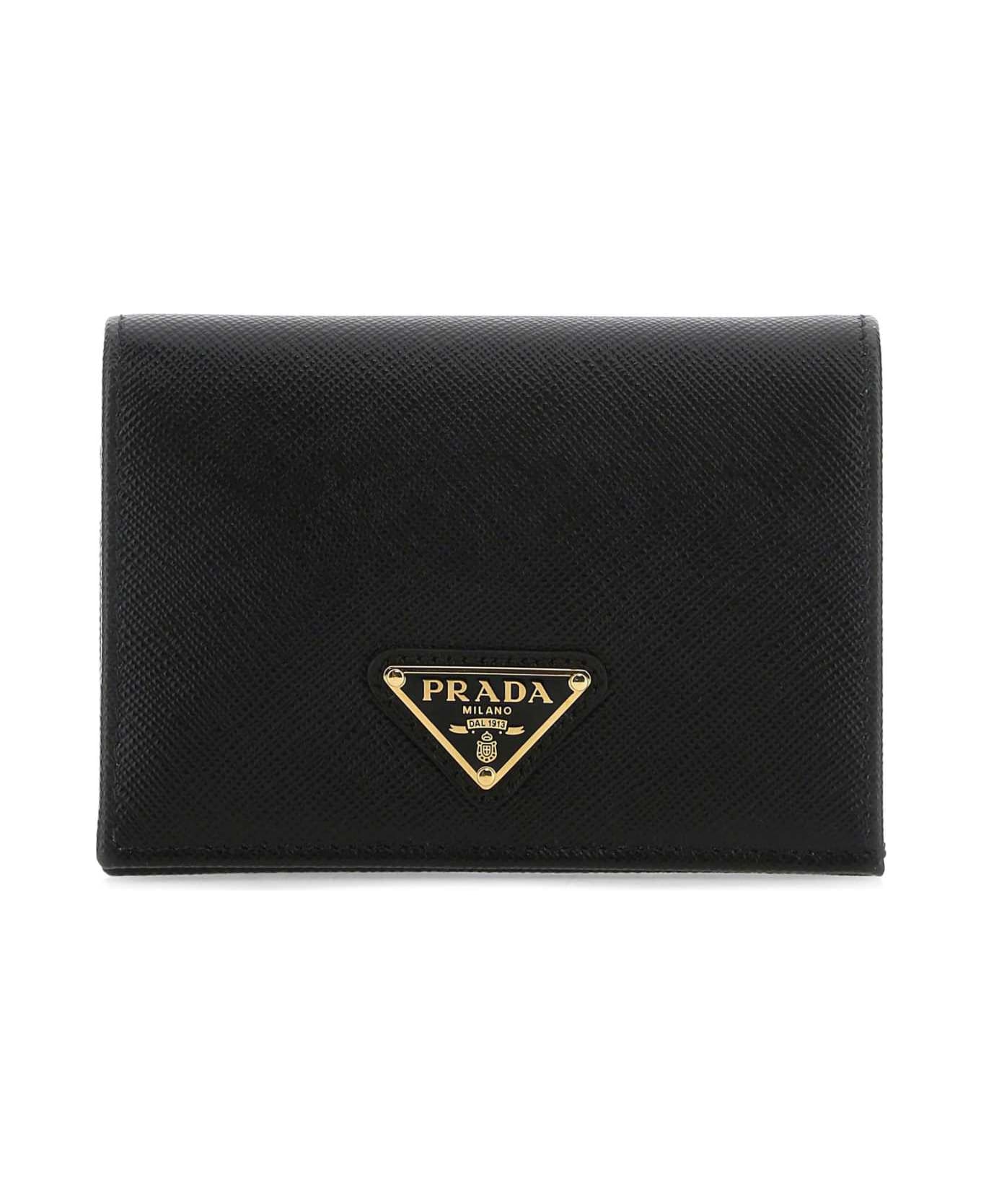 Prada Black Leather Wallet - F0002