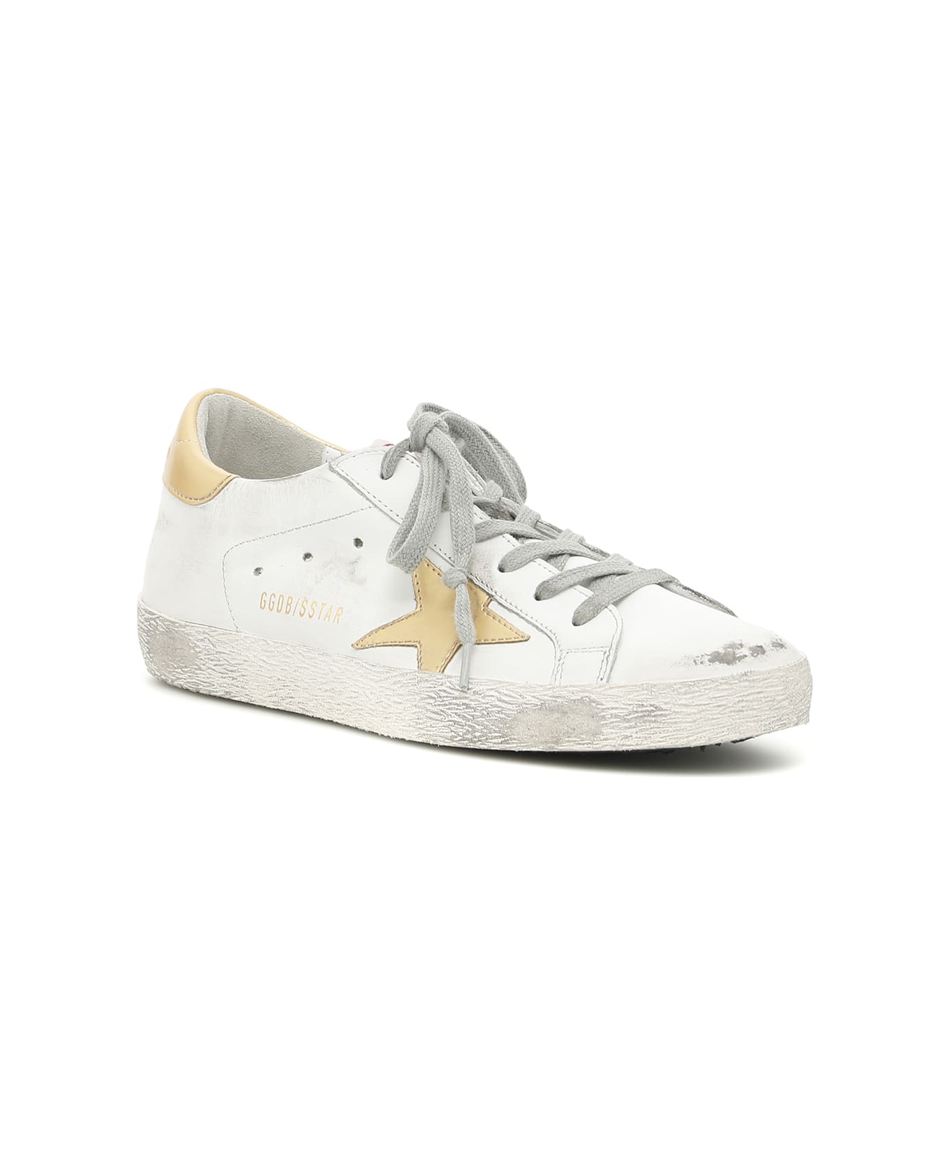 Golden Goose Superstar Sneakers - WHITE LTH/GOLD STAR|Bianco
