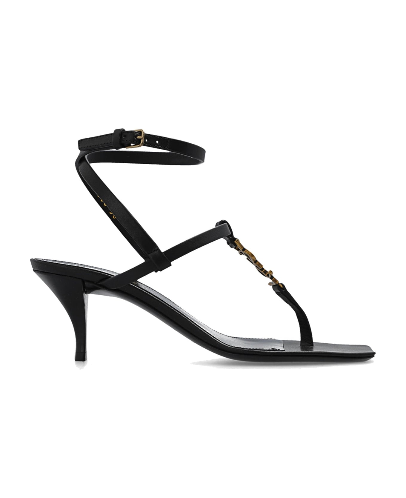 Saint Laurent Cassandra Heeled Sandals - Black