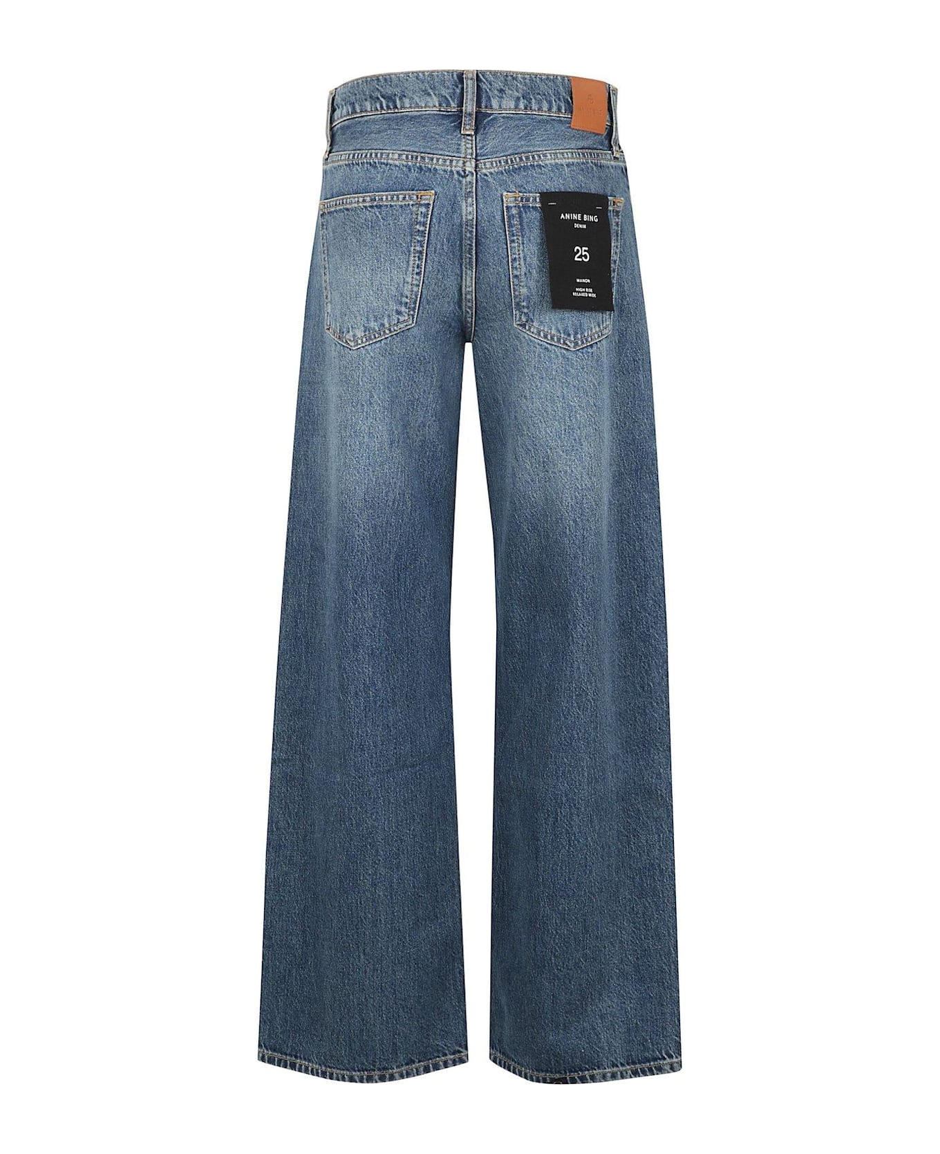 Anine Bing Manon High Waist Wide-leg Jeans - Blu