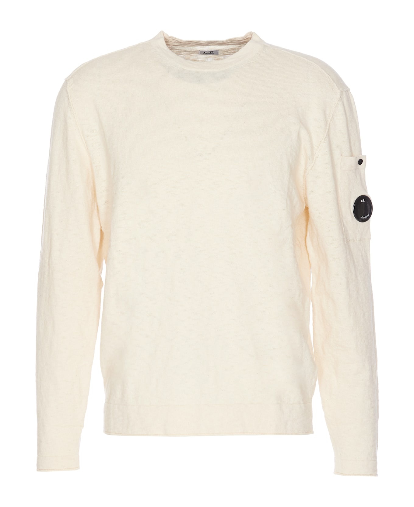 C.P. Company Logo Sweater - White