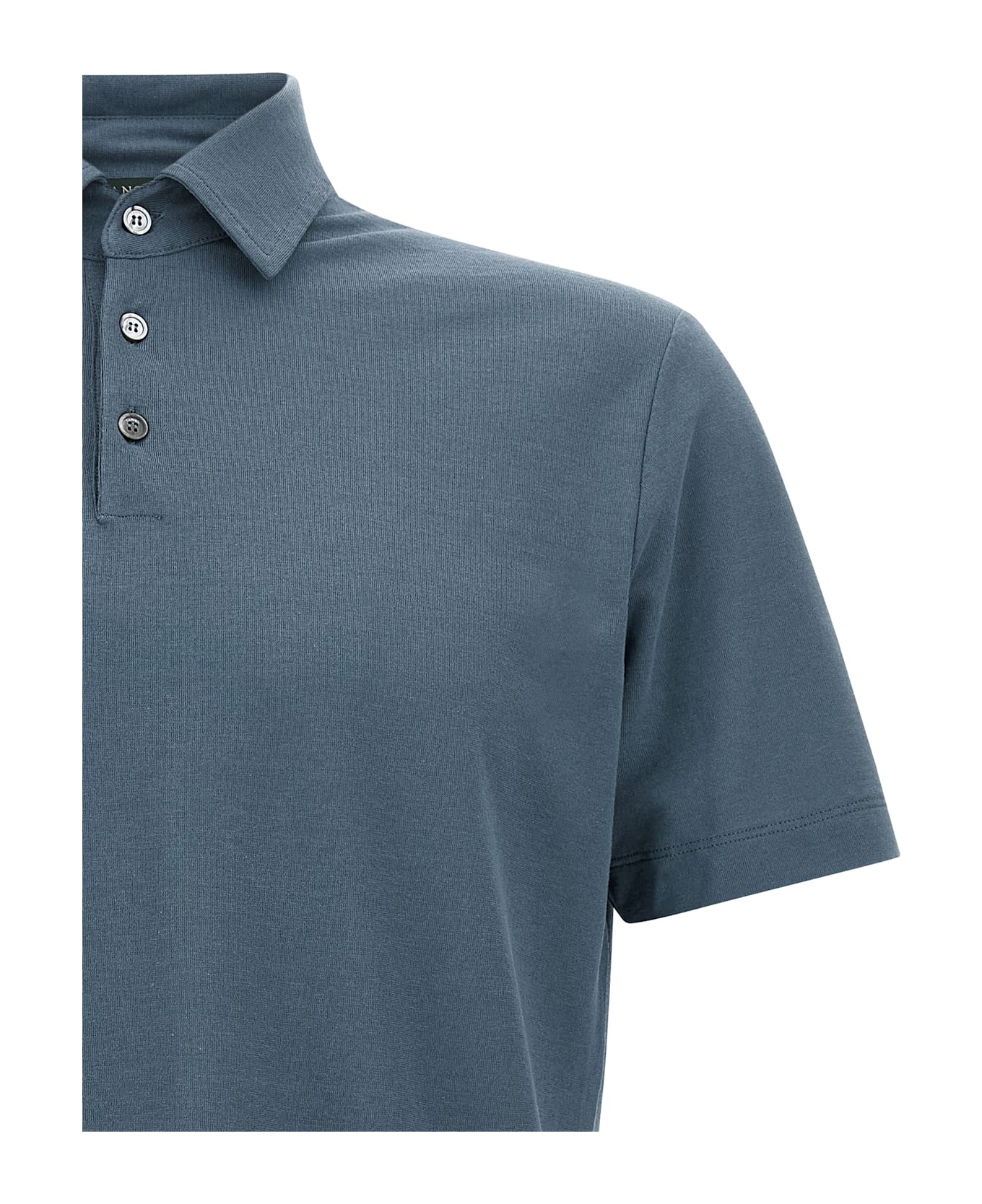 Zanone 'ice Cotton' Polo Shirt - Blue