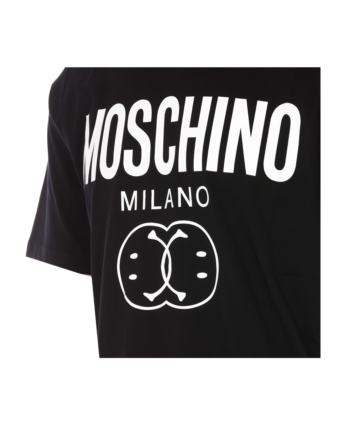 Moschino Double Smiley Logo T-shirt - Black シャツ