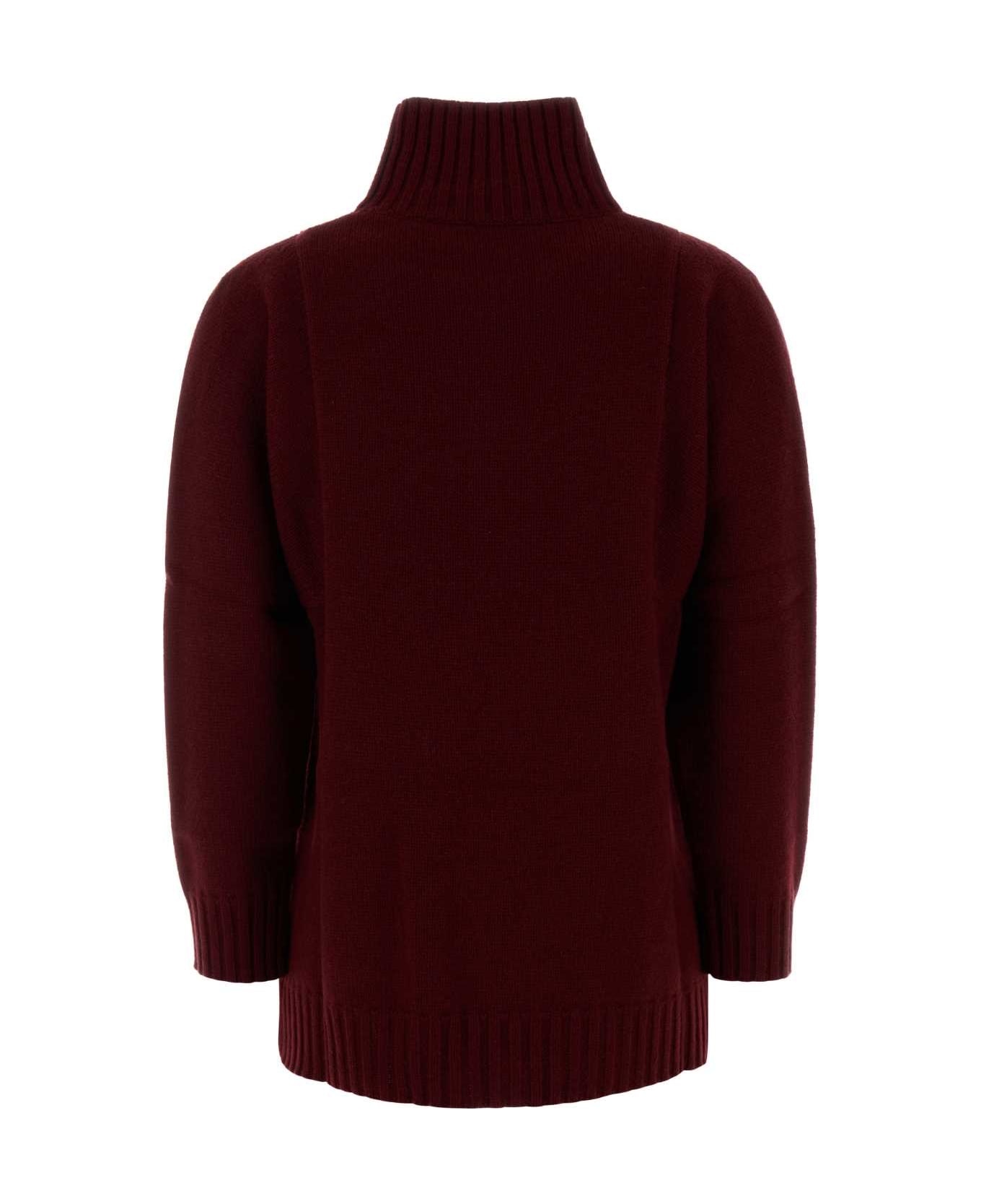 Max Mara Burgundy Cashmere Aceti Sweater - LAMPONE
