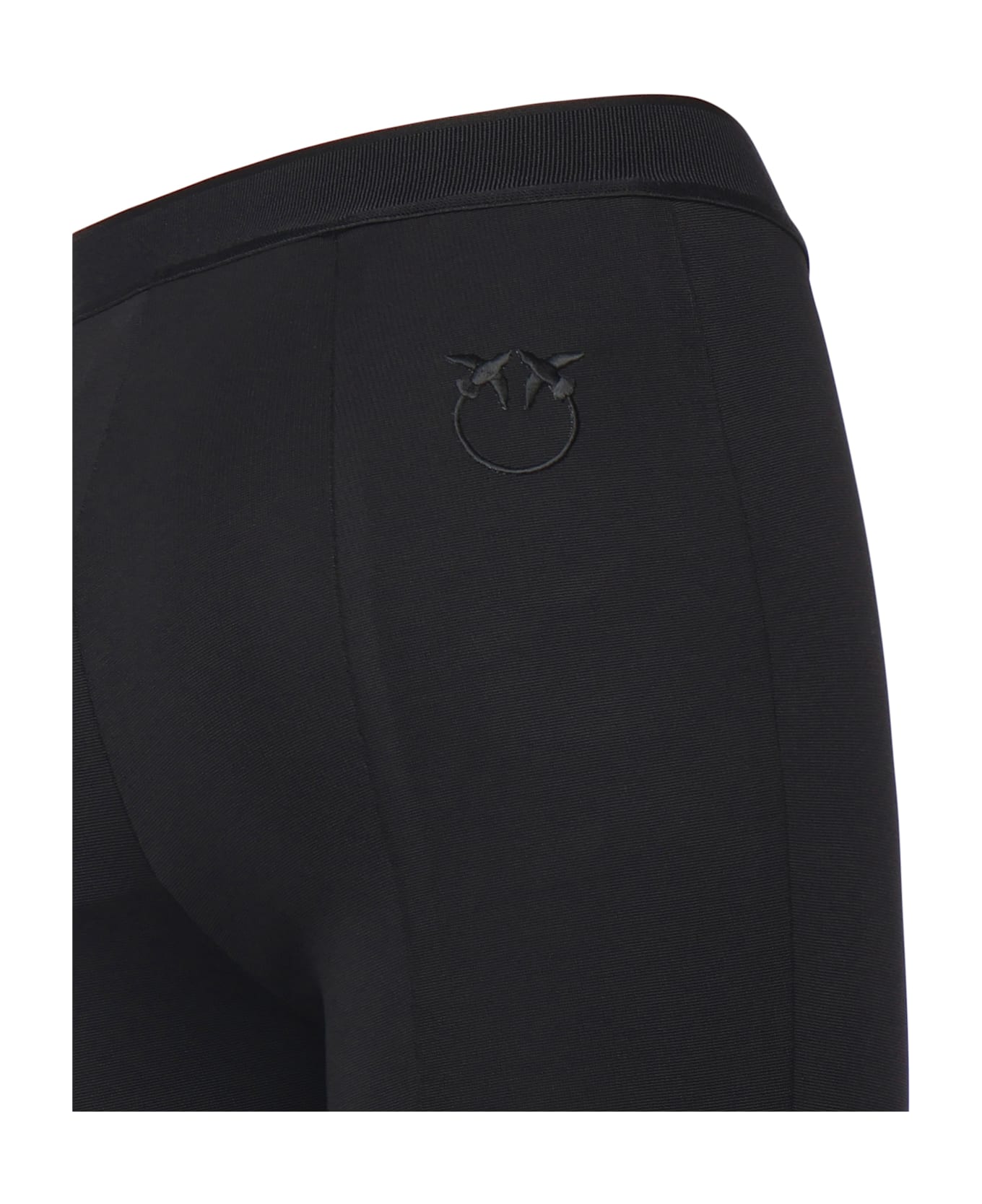 Pinko Flared Leggings With Logo - Black