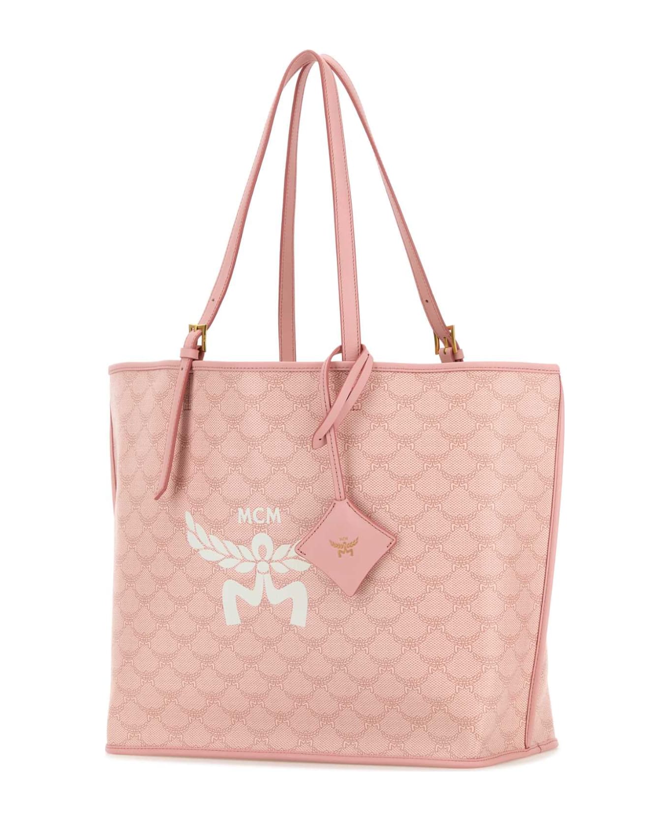 MCM Printed Canvas Himmel Shopping Bag - SILVERPINK