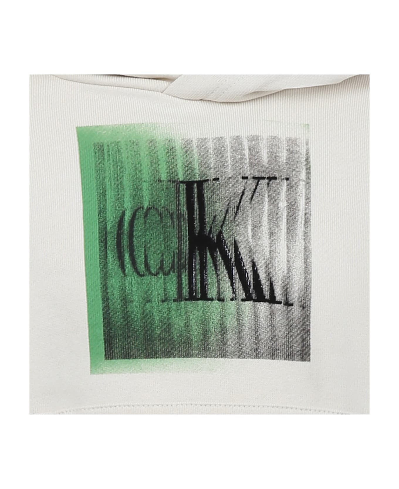 Calvin Klein Ivory Sweatshirt For Boy With Logo - Ivory