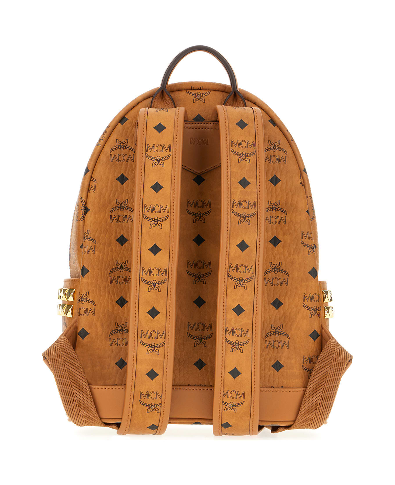 MCM Printed Synthetic Leather Backpack - Cognac