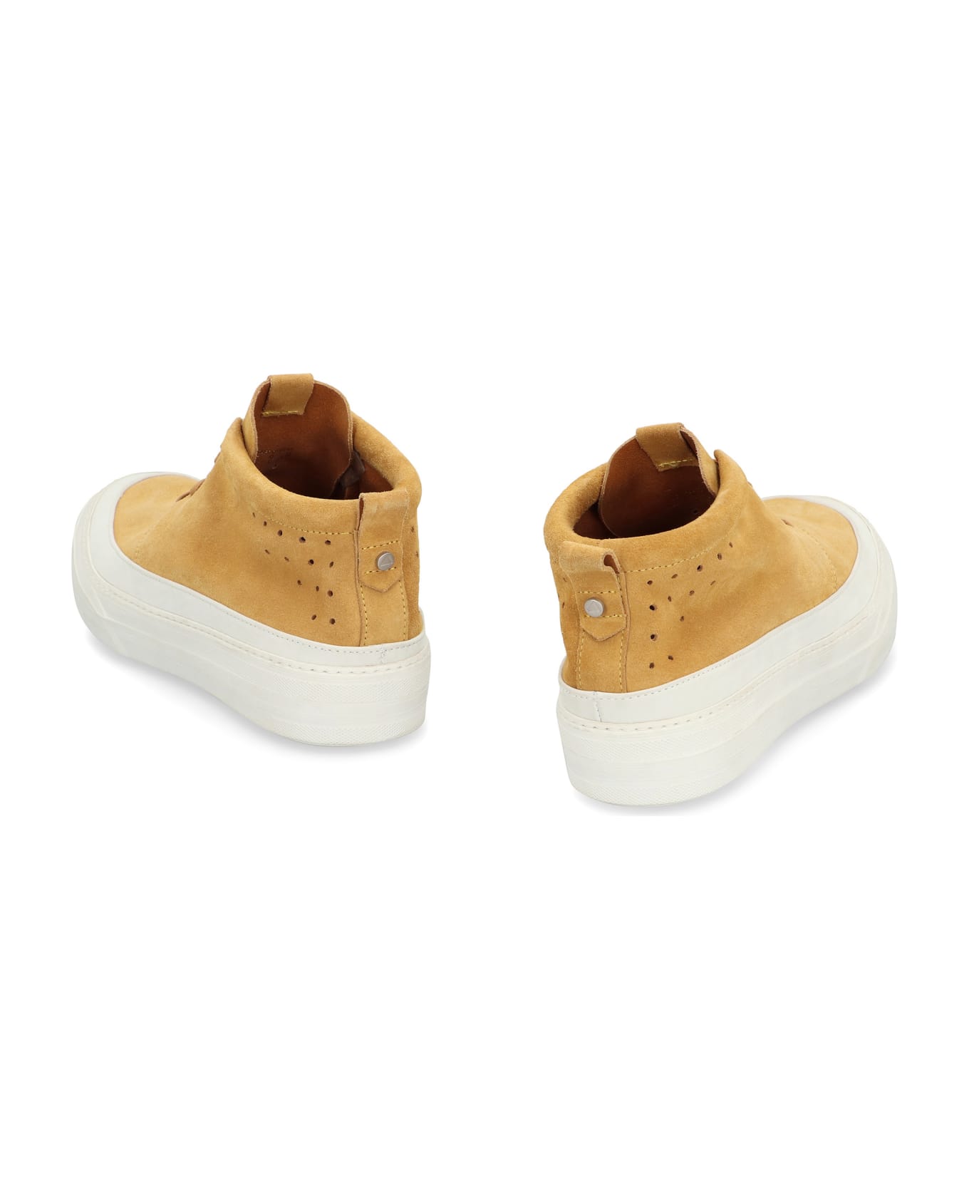 Volta Suede Mid-top Sneakers - Ocher