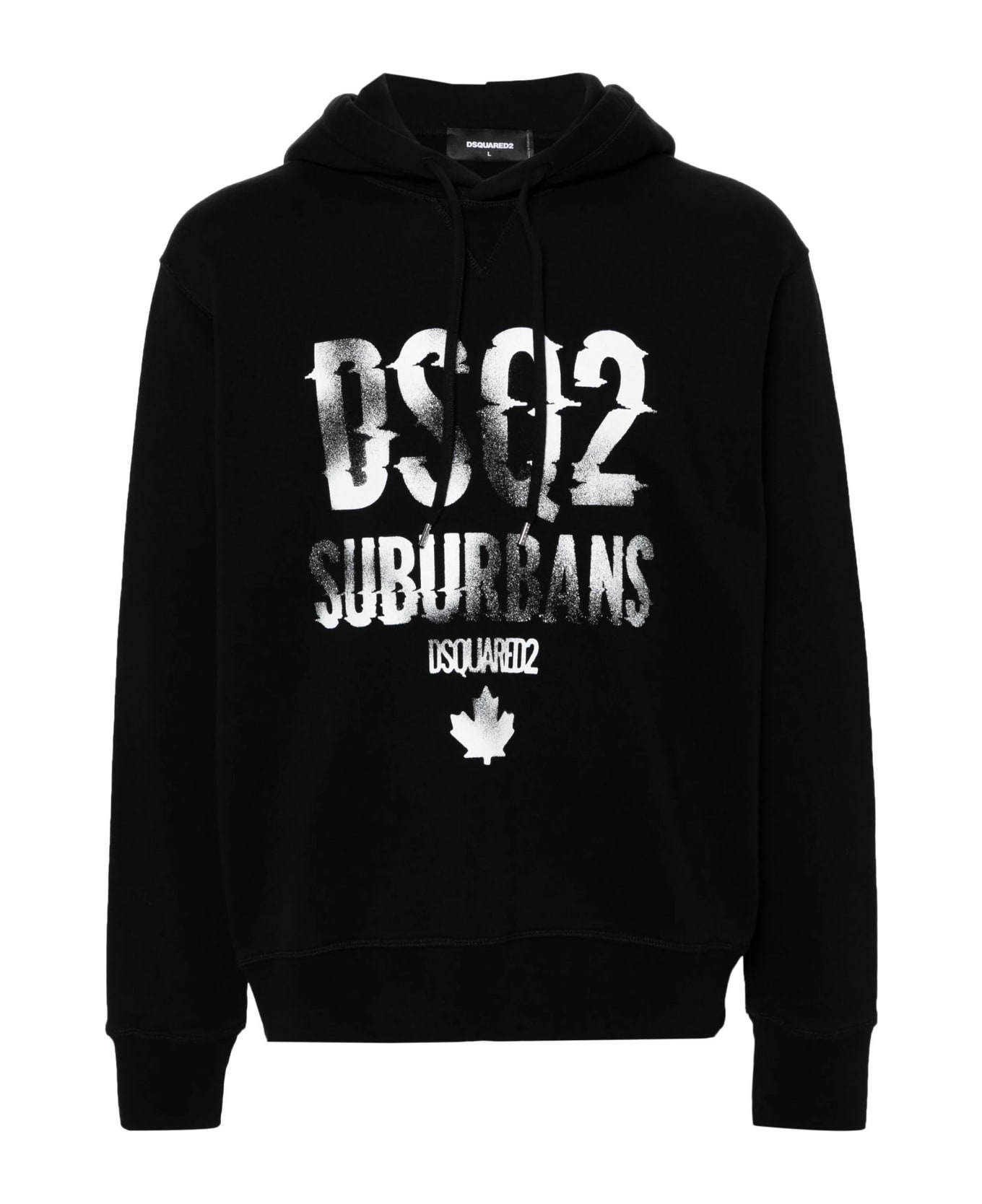 Dsquared2 Hoodie With Logo Print - Nero