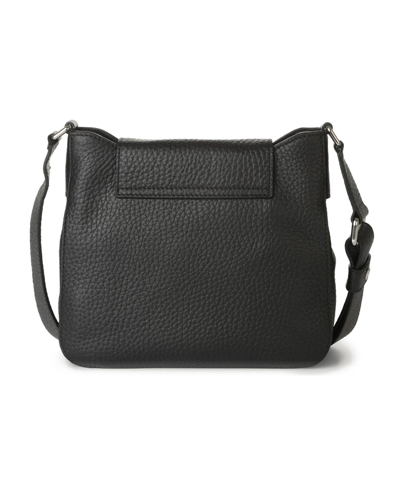 Orciani Dama Soft Midi Bag In Leather With Shoulder Strap - NERO ショルダーバッグ