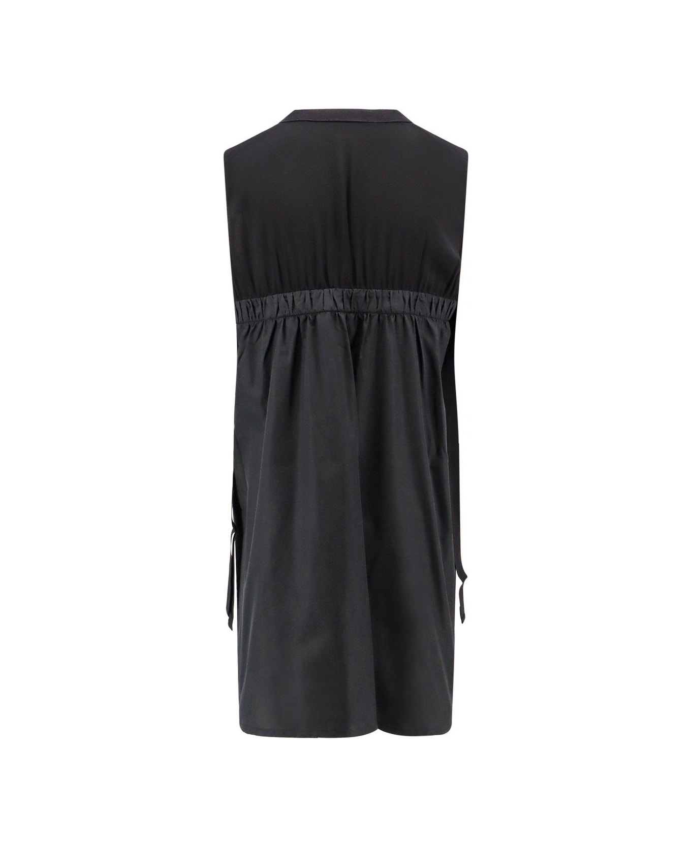 Moncler V-neck Panelled Dress - Black