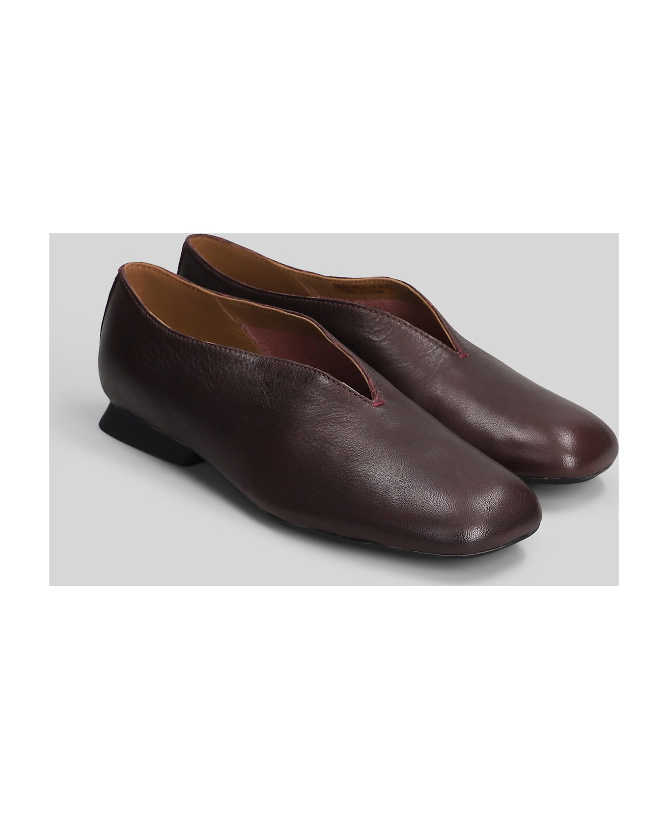 Camper Casi Myra Ballet Flats In Bordeaux Leather - bordeaux