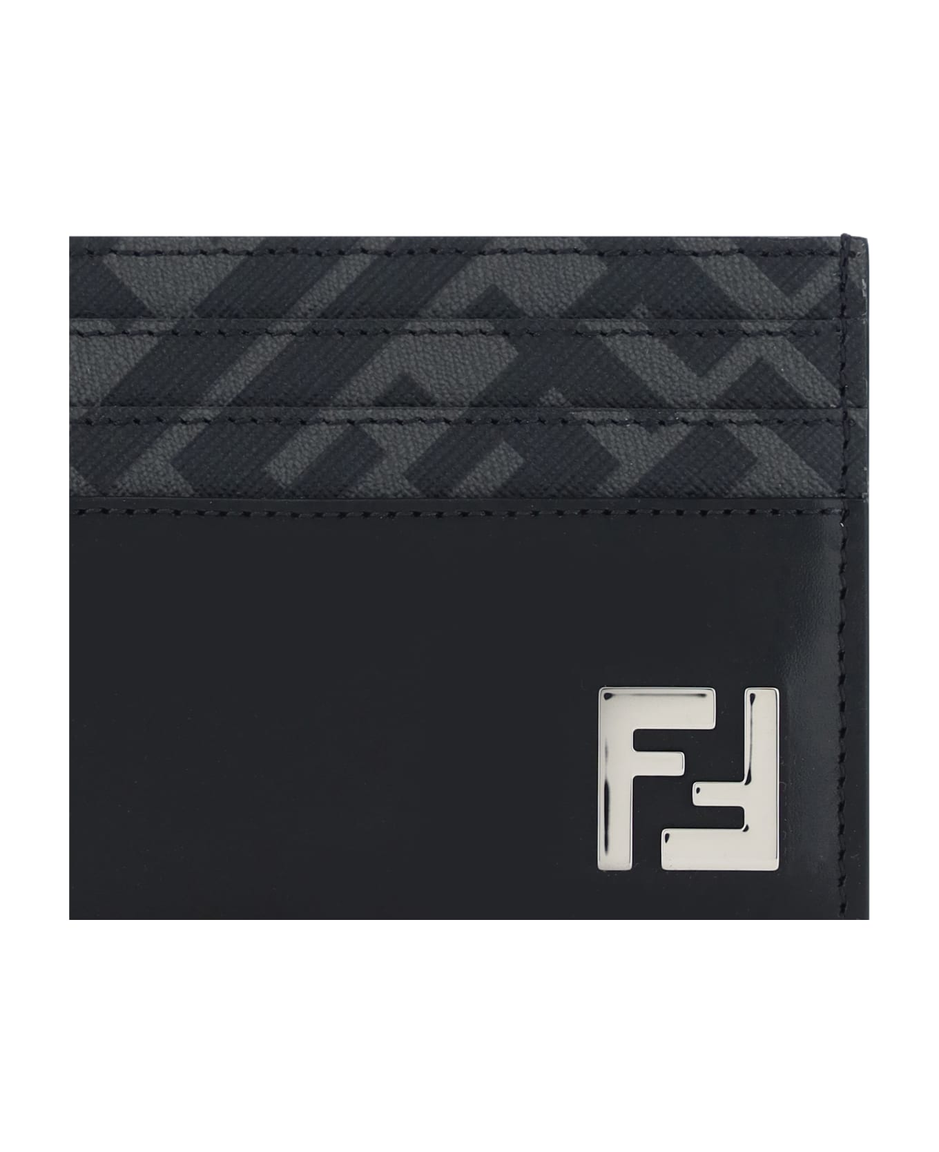 Fendi Black 'ff Squared' Card Holder - Nero/palladio 財布